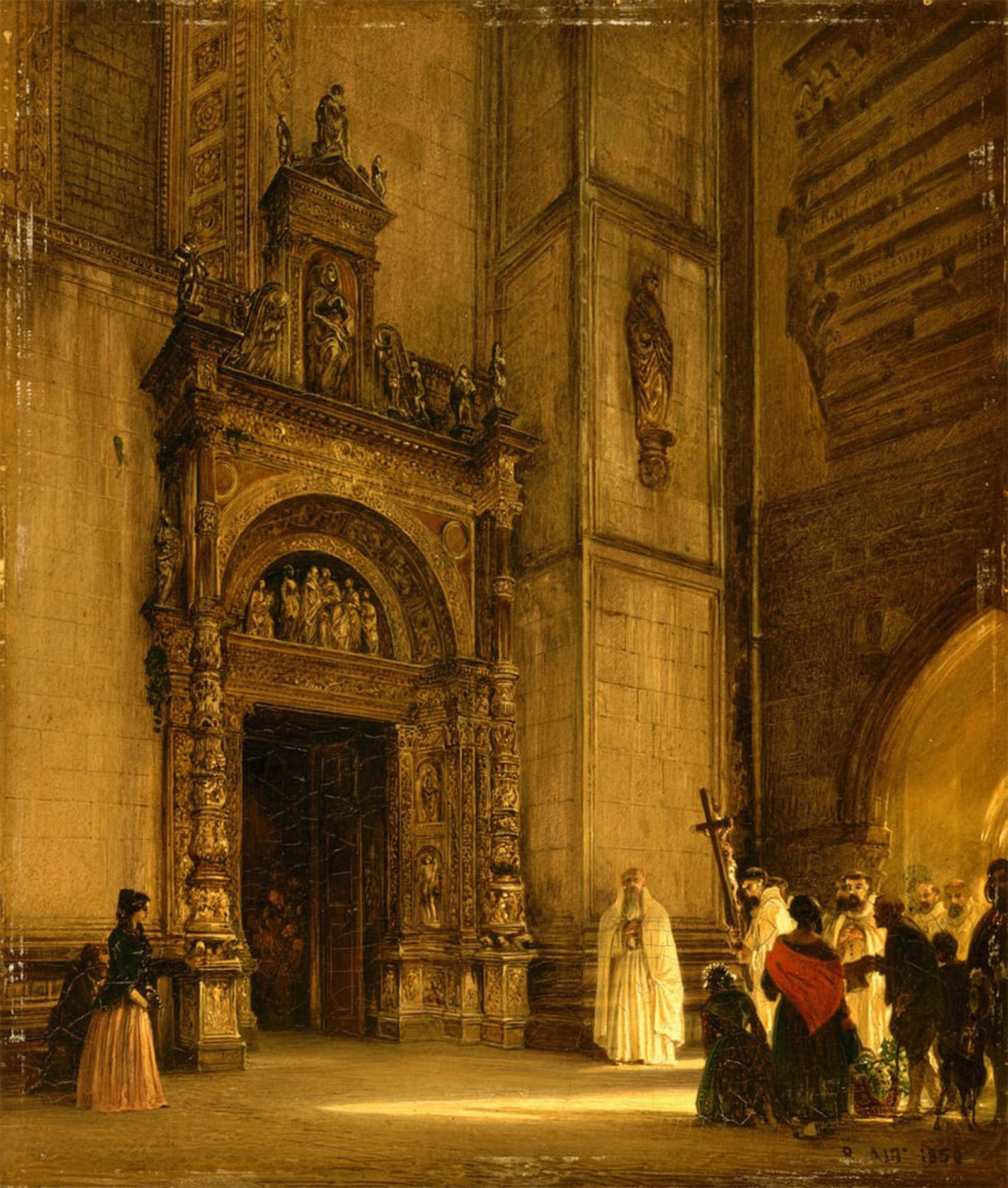 Image sur toile cathédrale de Côme Rudolf Von Alt affiche murale 60x90