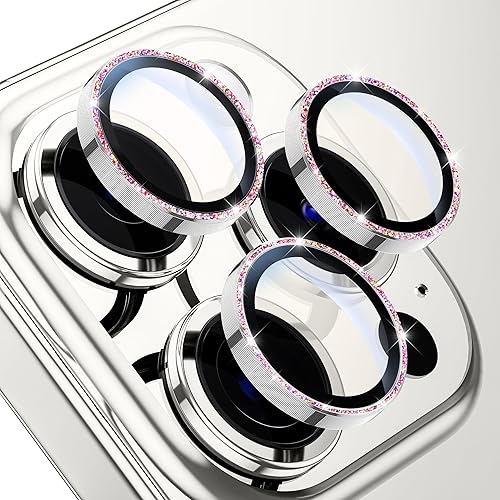 WSKEN Protector de lente de cámara para iPhone 15 ProiPhone 15 Pro Max, mantiene el disparo original Protector de pantalla de cámara de vidrio