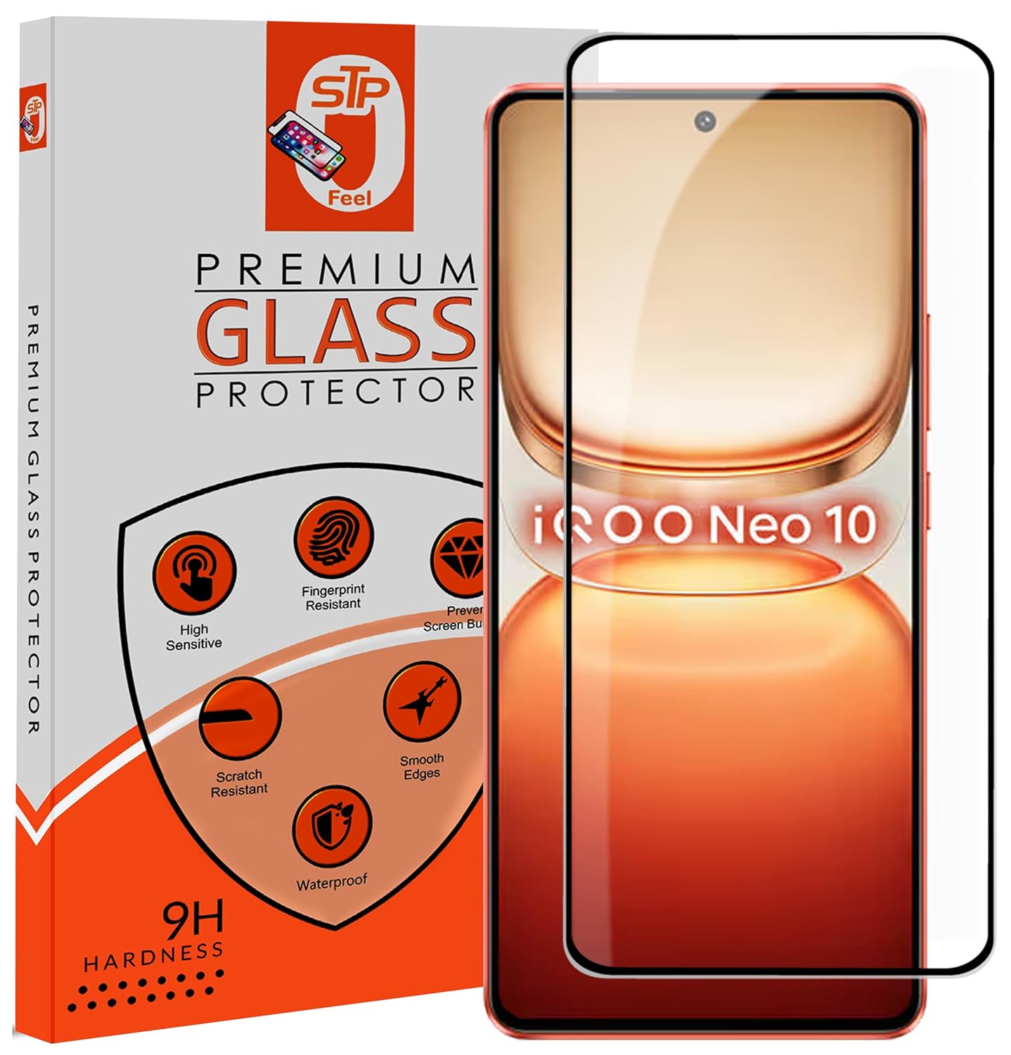 STP FEEL® Premium HD+ Tempered Glass Screen Protector Guard Compatible For IQOO Neo 10 5G / IQOO Neo 10R 5G (6.78 Inch, Pack of 1) | Edge to Edge Coverage With Easy to installation kit for Smartphone STP FEEL® Premium HD+ Tempered Glass Screen Protector Guard Compatible For IQOO Neo 10 5G / IQOO Neo 10R 5G (6.78 Inch, Pack of 1) | Edge to Edge Coverage With Easy to installation kit for Smartphone