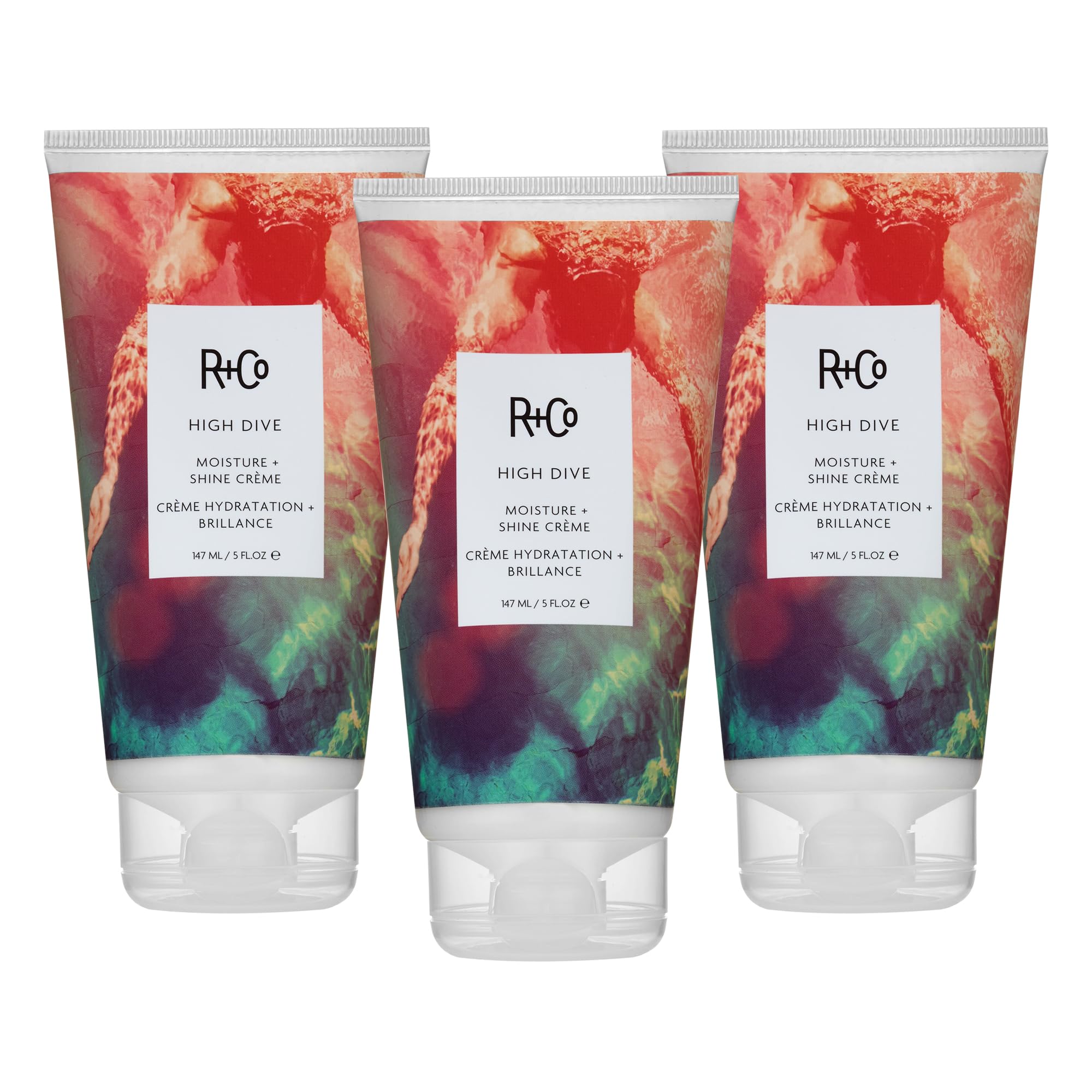 R+Co HIGH DIVE Moisture + Shine Crème – Hydrating & Glossy Hair Cream, Adds Softness & Manageability, All Hair Types