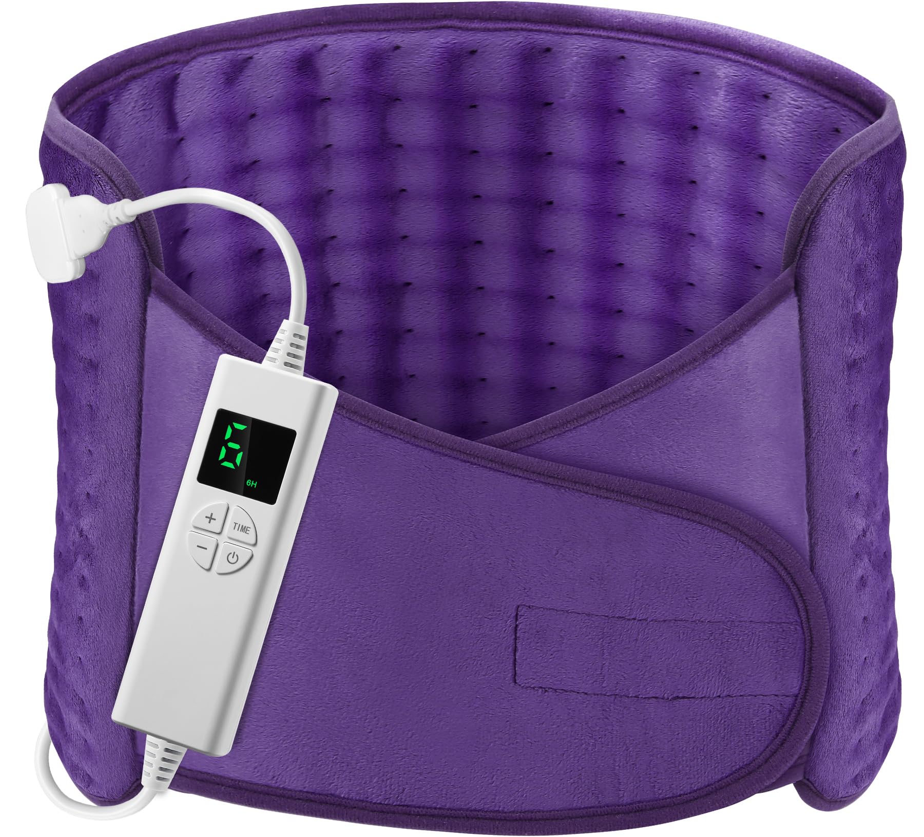 Termoforo Elettrico OneAmg 126x30cm Termoforo Lombare con 6 Livelli di Temperatura e Spegnimento Automatico Riscaldamento Rapido Lavabile Cuscino Termico Elettrico Per Schiena Spalle Addome Violetta