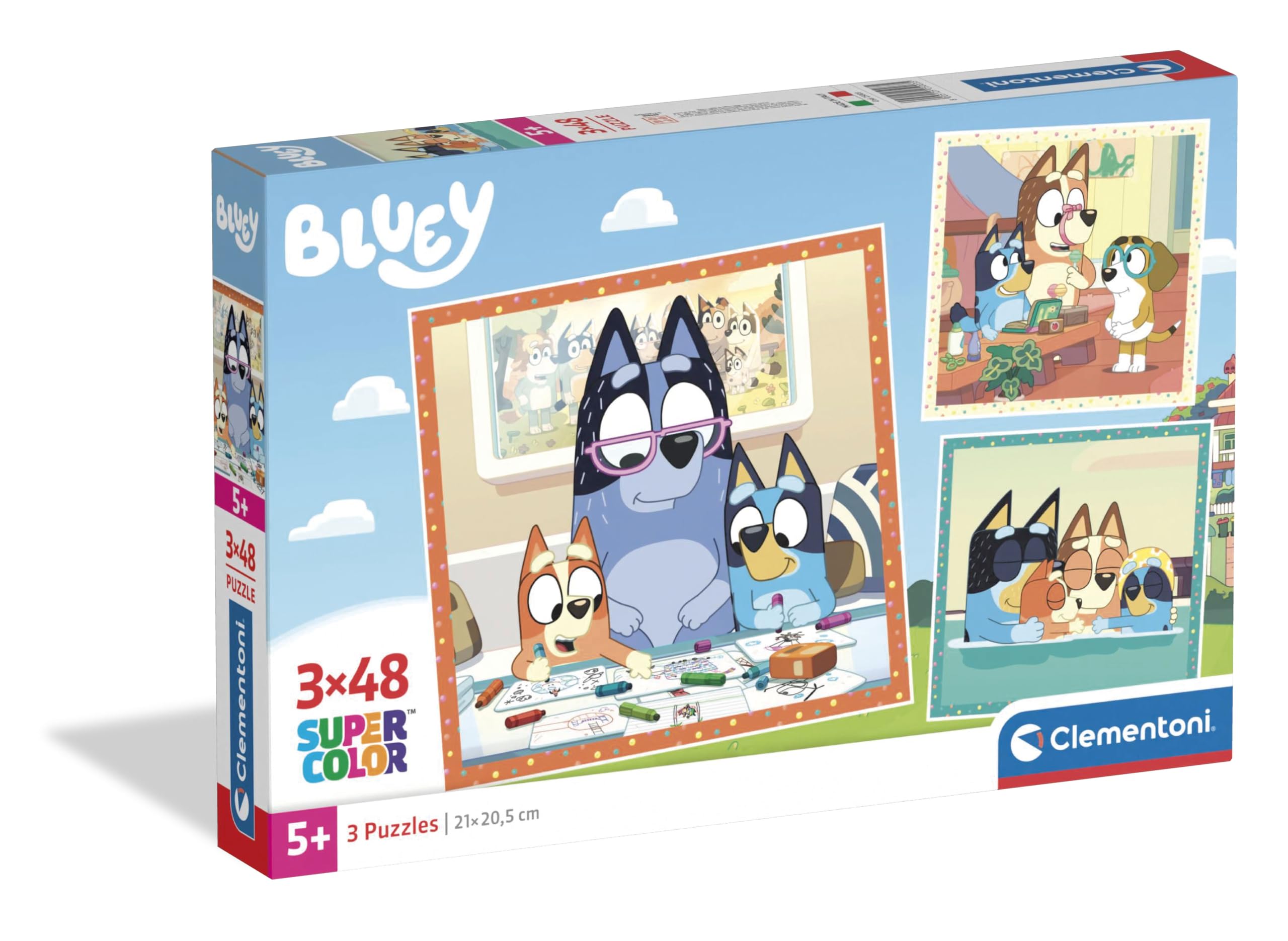 Bluey Puzzle Set 3 x 48 Piece Bluey Bingo Jigsaw Puzzles