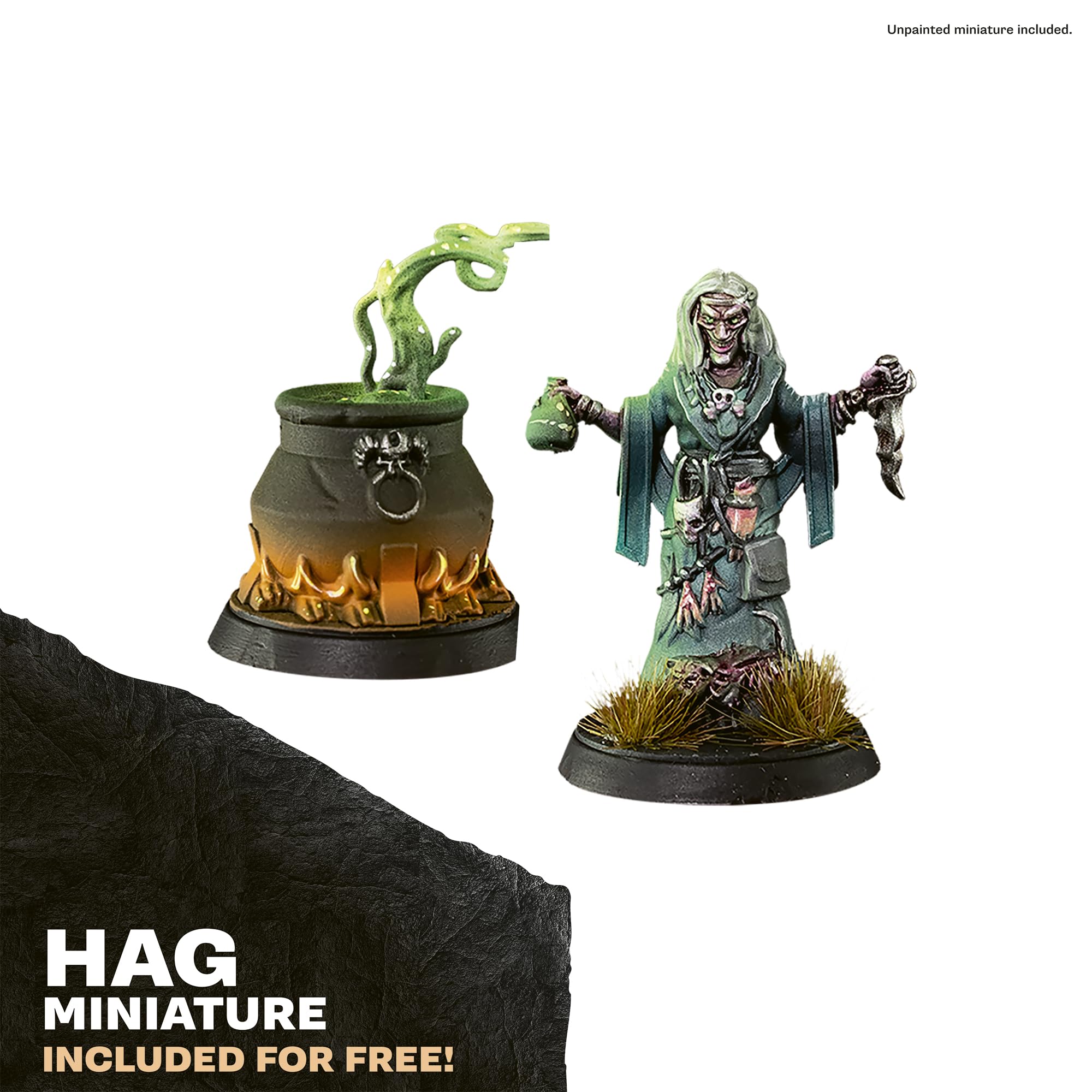 The Army Painter, GameMaster: Wilderness Adventures Paint Set, 15 x 18 ml | Farby akrylowe Warpaints Fanatic, w tym 1 pędzel do suchego malowania i 1 plastikowa figurka Hag