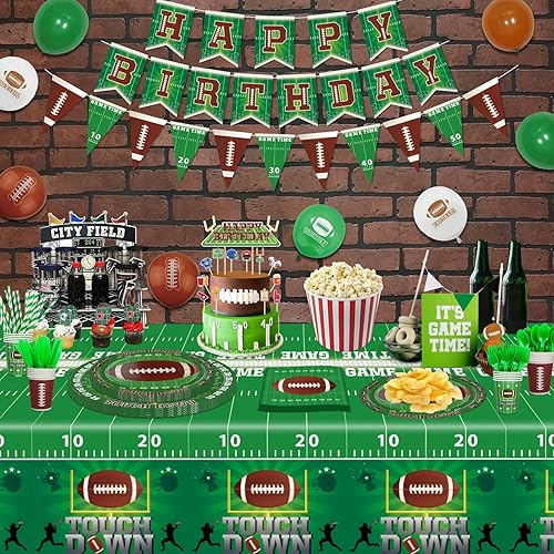 Miniatura 4 de Paquete de 229 decoraciones de fiesta de cumpleaños de fútbol, suministros para fiestas de fútbol, decoración de fiesta de fiesta de juegos