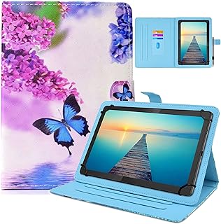 DETUOSI Universal 10 inch Tablet Case, 10.1 inch Tablet Cover, Protective Folio PU Leather Multi-angle Viewing Stand Case【with 3 Card Slots】for All Kinds of 9.6-10.5 inch Android/iOS/Windows Tablet #3