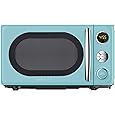 Nostalgia Retro Compact Countertop Microwave Oven - 0.7 Cu. Ft. - 700-Watts with LED Digital Display - Child Lock - Easy Clean Interior - Teal