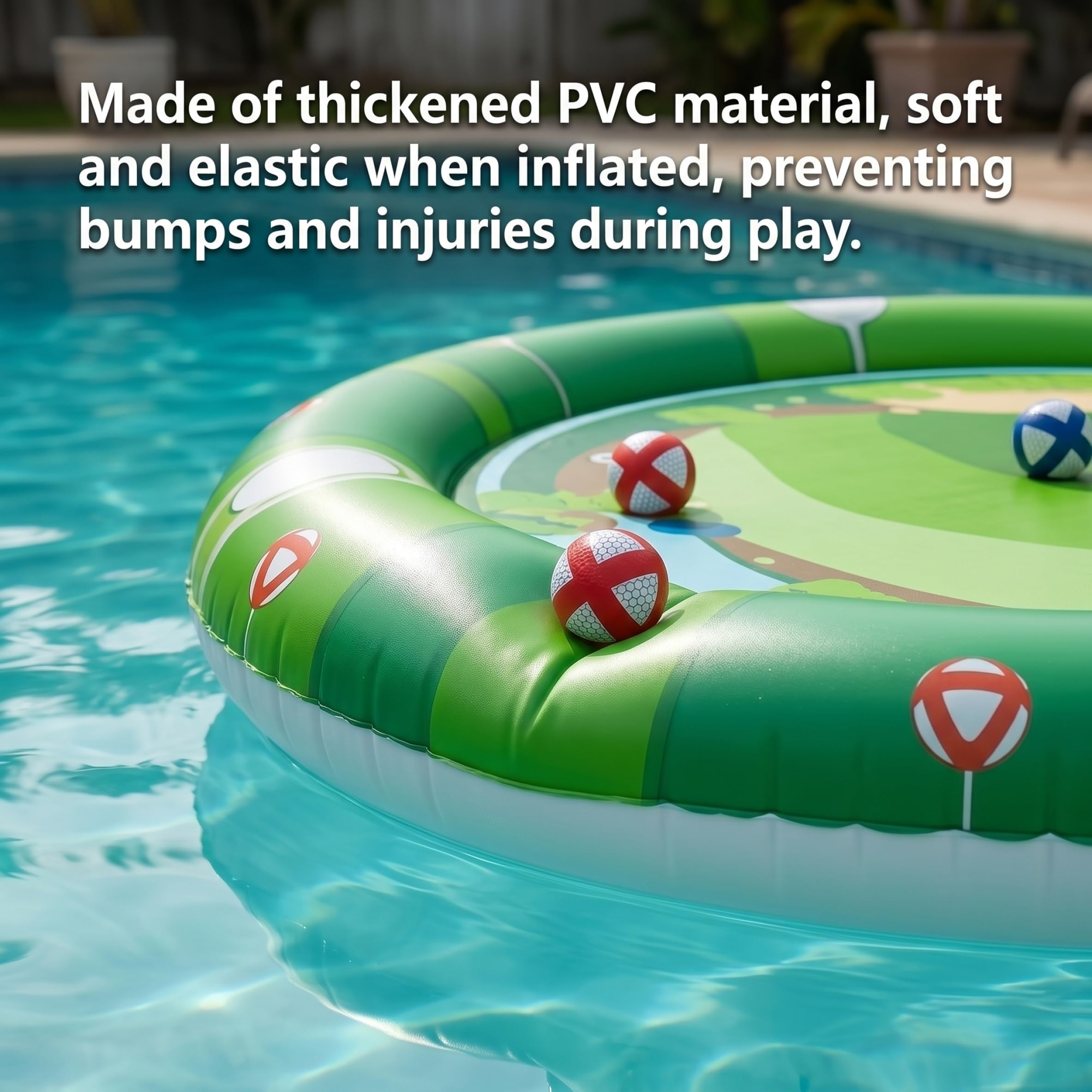 Pool Golf 110CM Runde schwimmende Golf Green Pool Spiel Kind aufblasbare Spielzeuge für Sommer Hof Strand Spaß