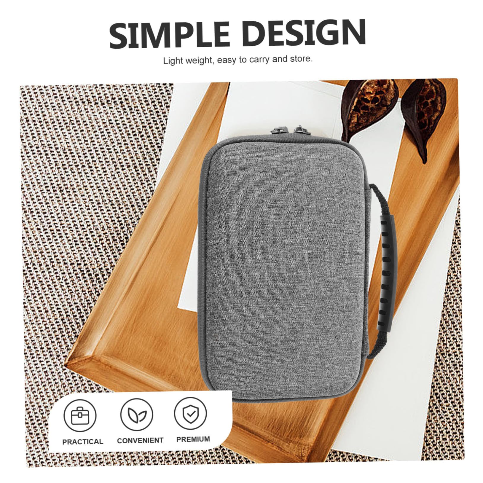 Gadpiparty 3piezas Organizador De Cargadores y Cables Electrónicos Estuche Portátil De para Accesorios Bolsa De Almacenamiento y para y