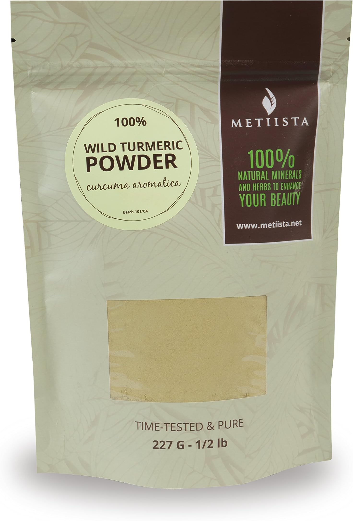 100% pure Wild Turmeric (Curcuma Aromatica) 1/2 LB- ORGANICALLY GROWN -NEW! Resealable packaging