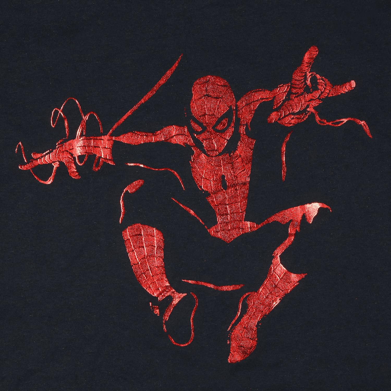 Marvel Spider-Man Shirt Mens Foil Jumping Pose T-Shirt
