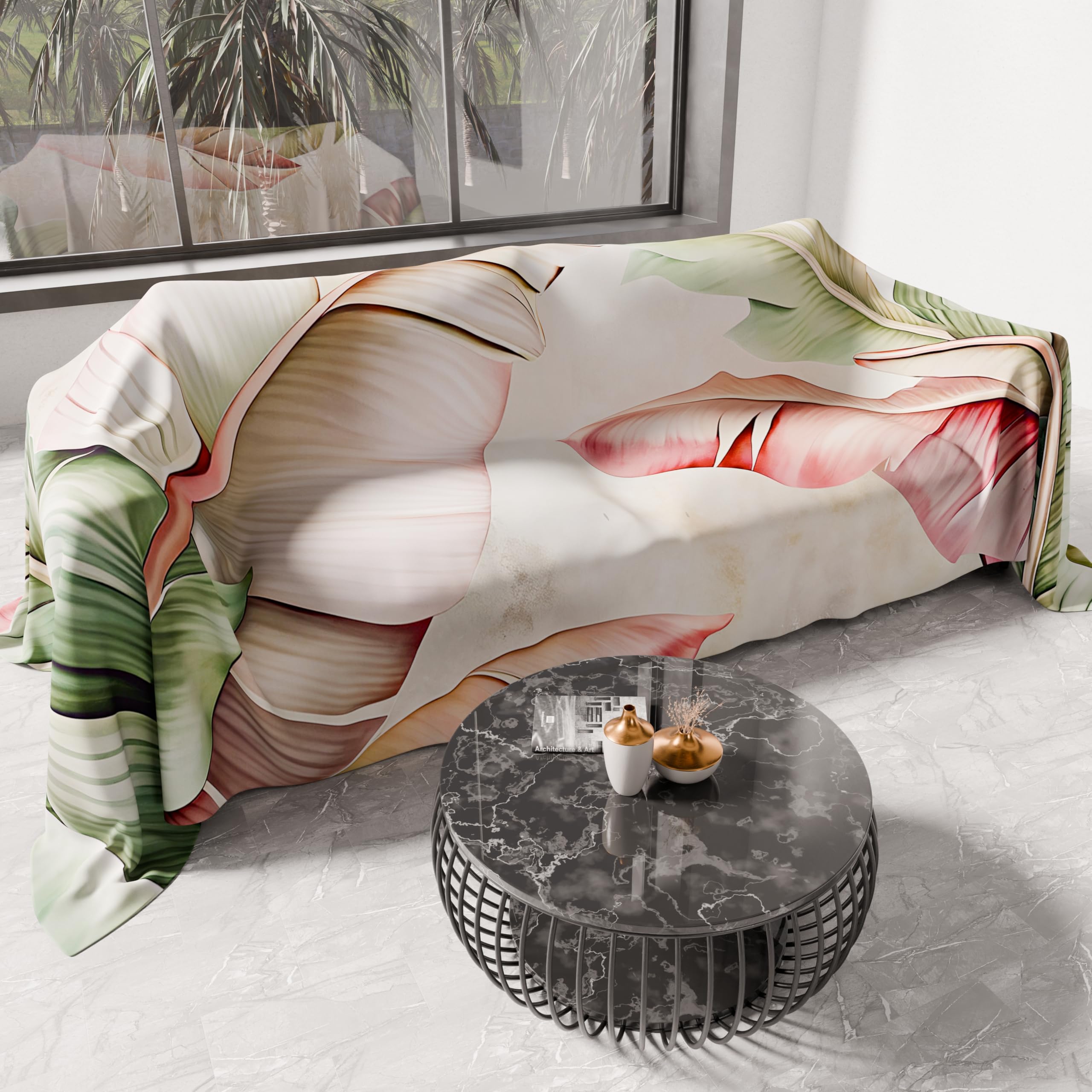 PETTI Artigiani Italiani - Spring Summer Single Bedspread Lightweight Single Bed Sheet 191 Floral 100% Made in Italy