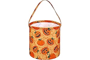 Happy Halloween Pumpkin Storage Basket Gift Bucket Basket for Home and Office Decoration