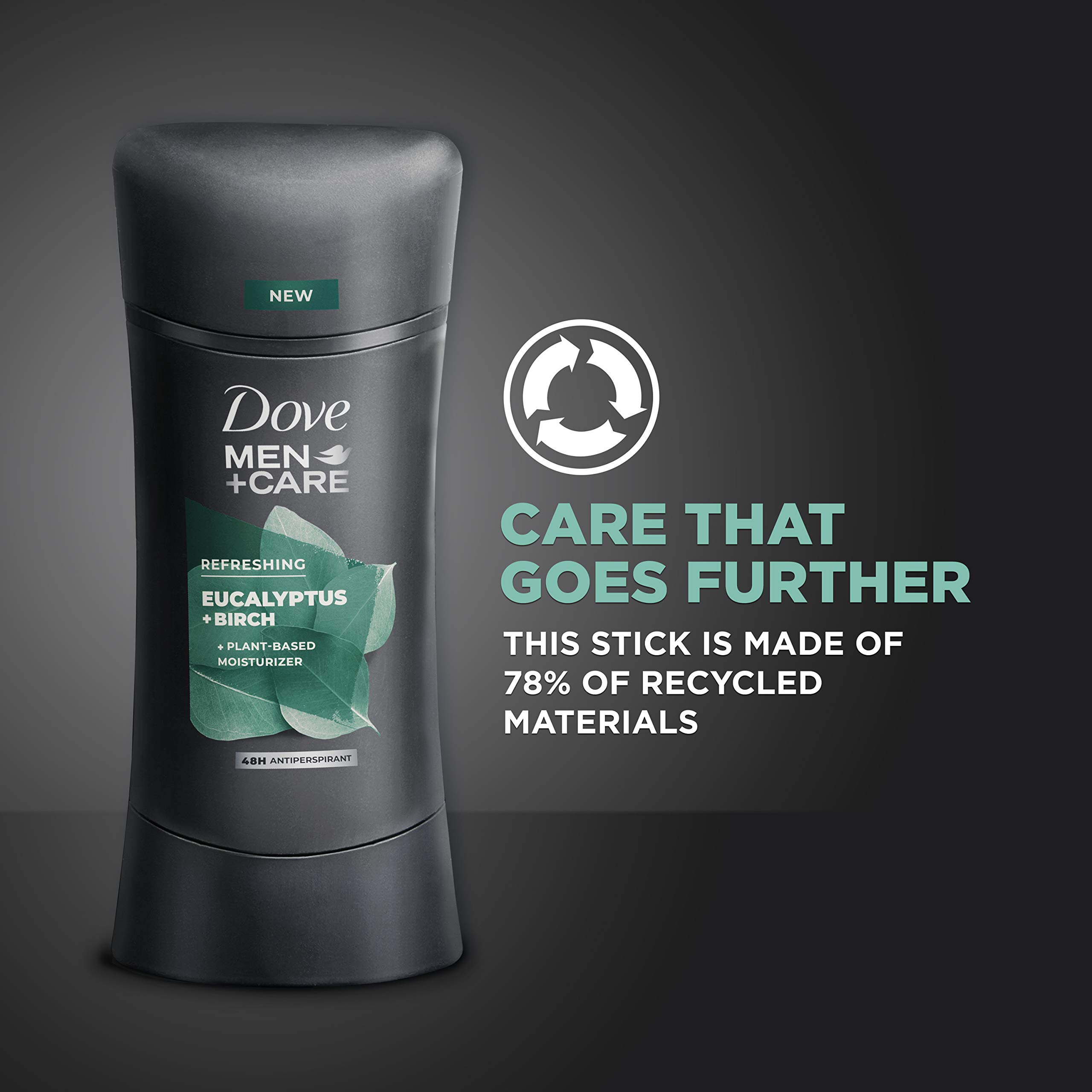 Güvercin Erkek+Bakım Terlemeyi Önleyici Deodorant Terlemeyi Önleyici Okaliptüs + Huş Ağacı Doğal Esinlenmiş Deodorant Erkekler için 2.6 OZ