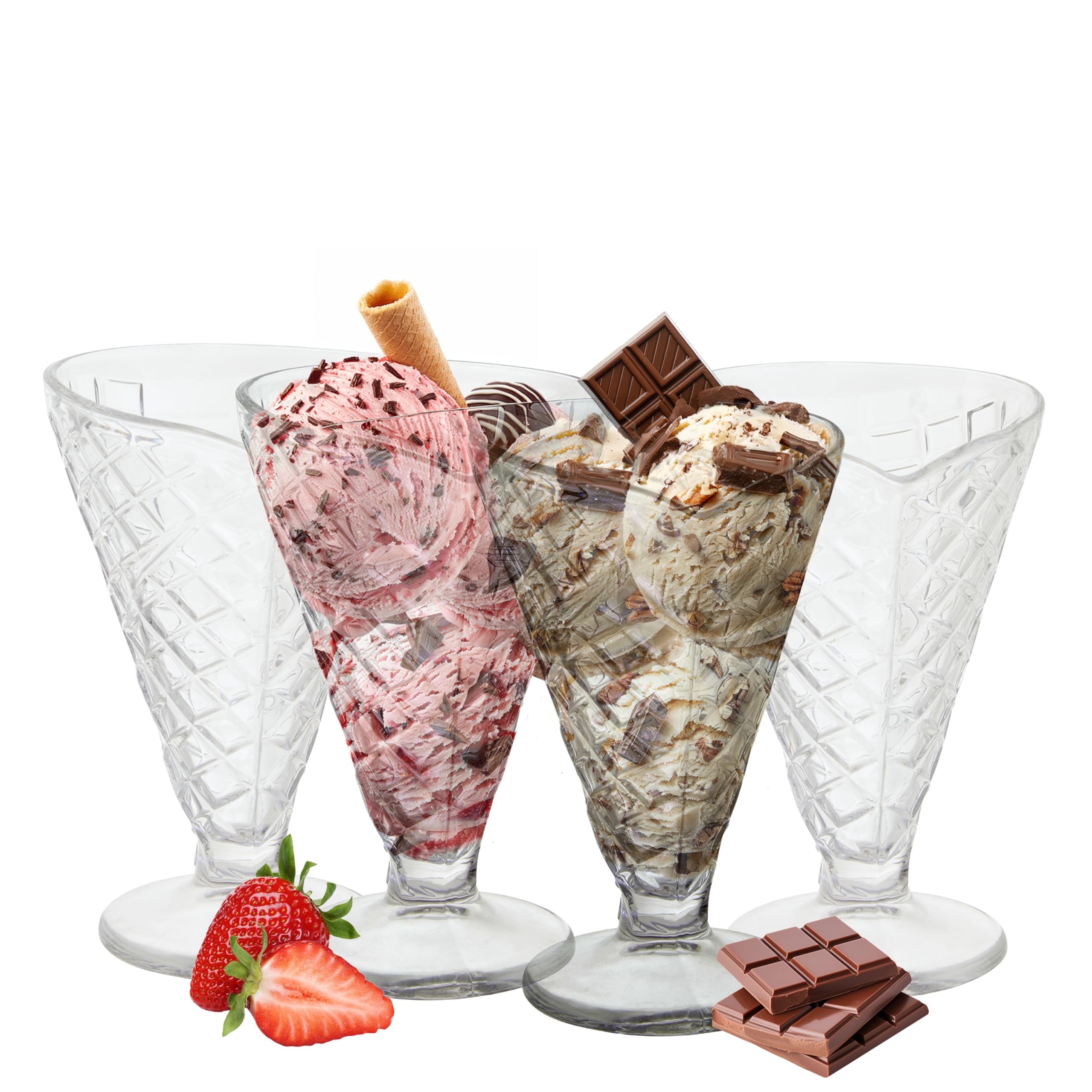 Amazon.com: Premier Housewares Tapered Sundae Glasses Set of