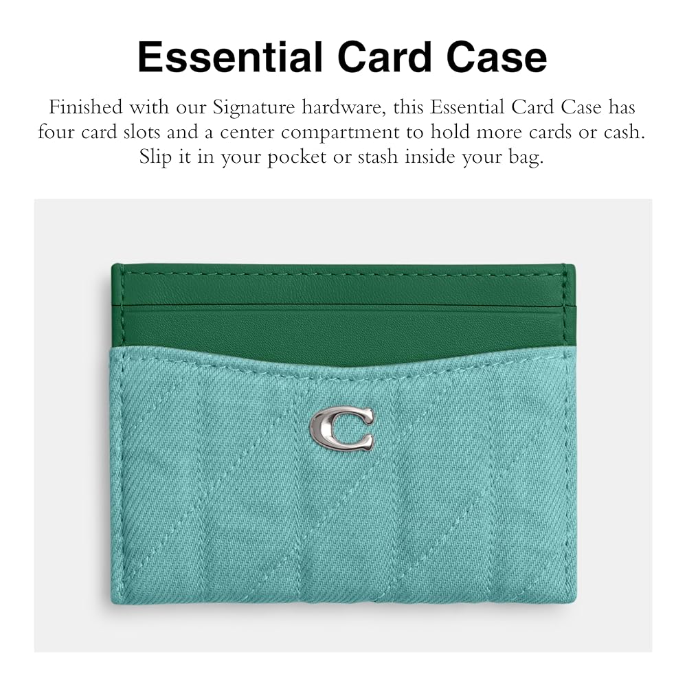 ★Coach★ Essential Card Case with Quilting CBA76 B4RHO Amazon.com: Coach Quilted Pillow Leather Essential Card Case