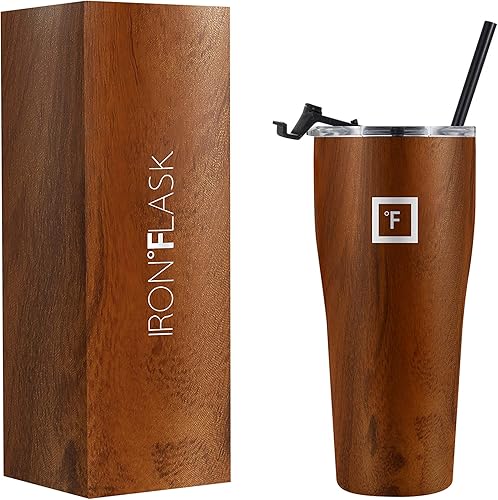 IRON FLASK - Vaso Rover Tumbler de 24 onzas y 28 onzas, a prueba de fugas, acero inoxidable con aislamiento al vacío, moderno y de doble pared,