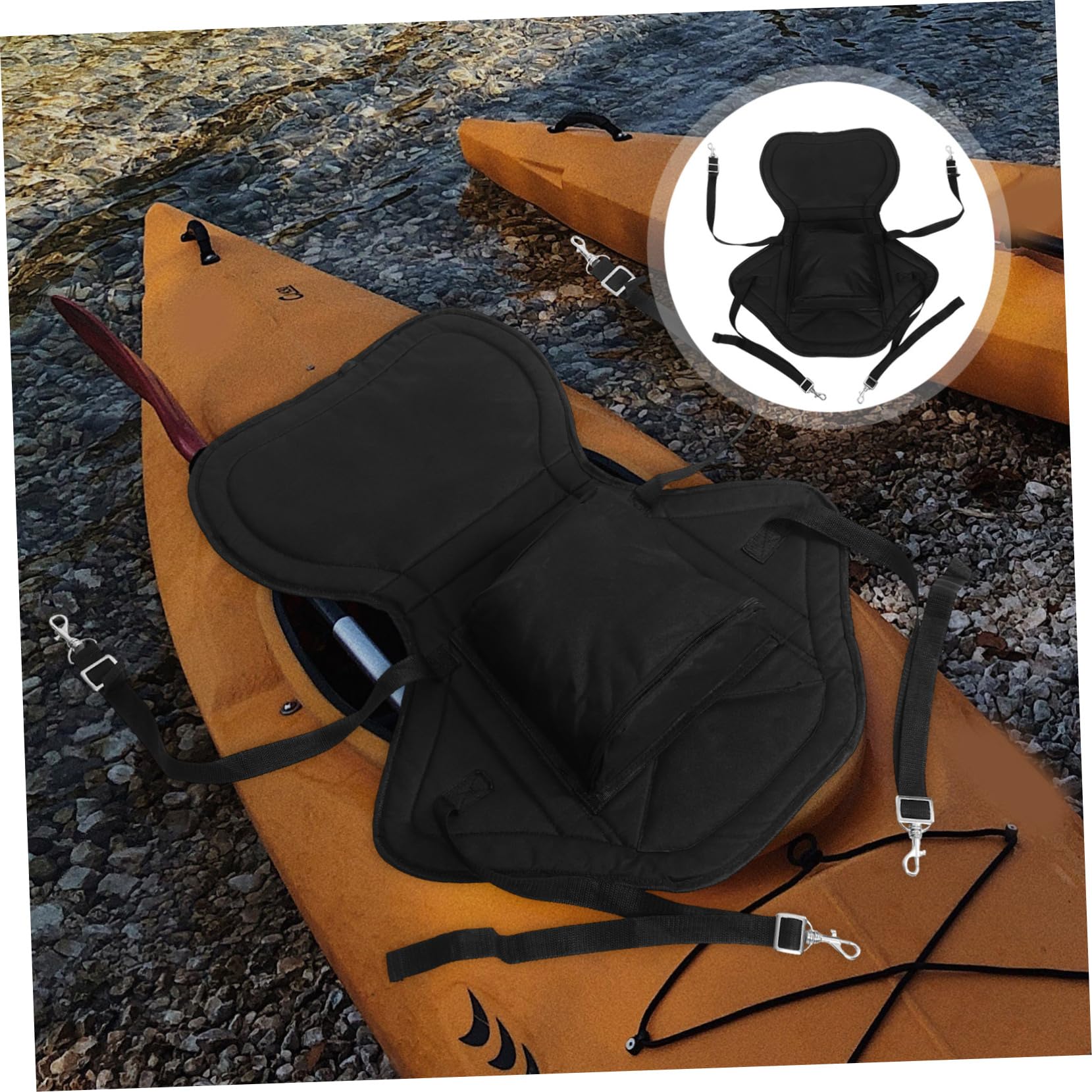 SUPVOX Asiento Hinchable para Kayak Diseño Ergonómico y Tela Oxford, Cojín de Respaldo Portátil Reutilizable para Actividades al Aire Libre