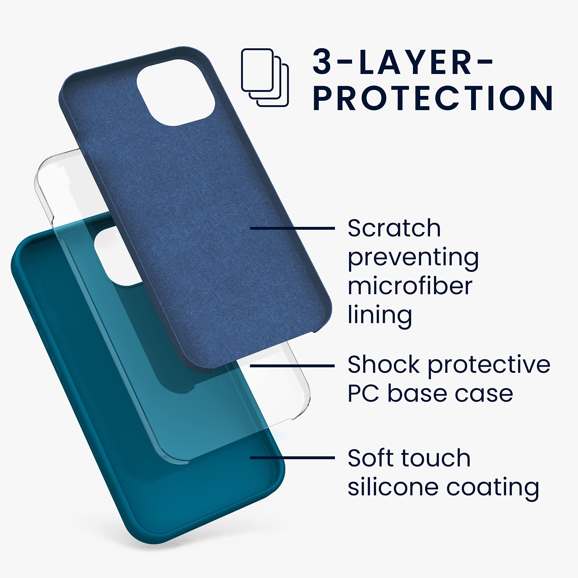 APPLE - COVER PER IPHONE 13 PRO MAX SILICONE CON MAGSAFE-Celeste Nebbia