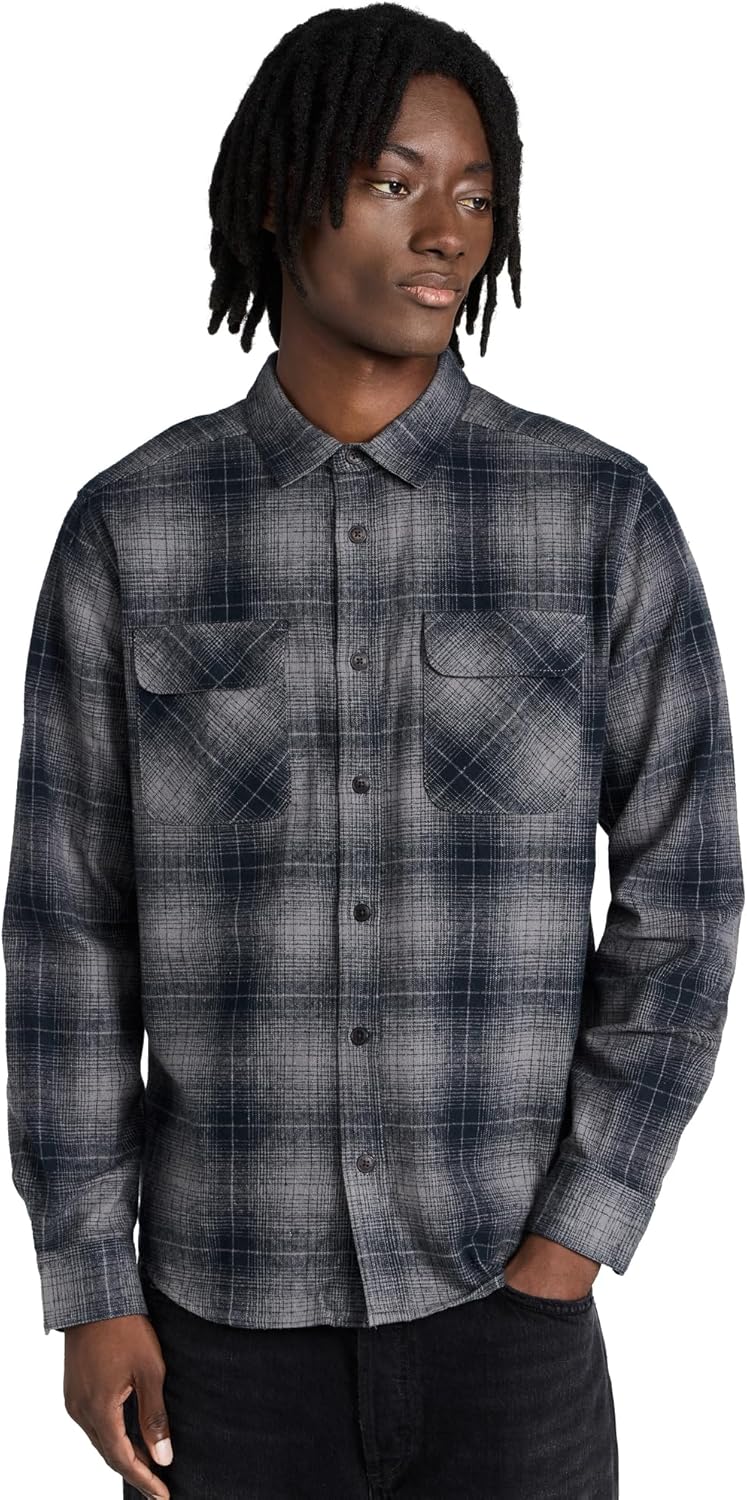 RVCA Mens Thatll Work Flannel Long Sleeve Woven Shirt