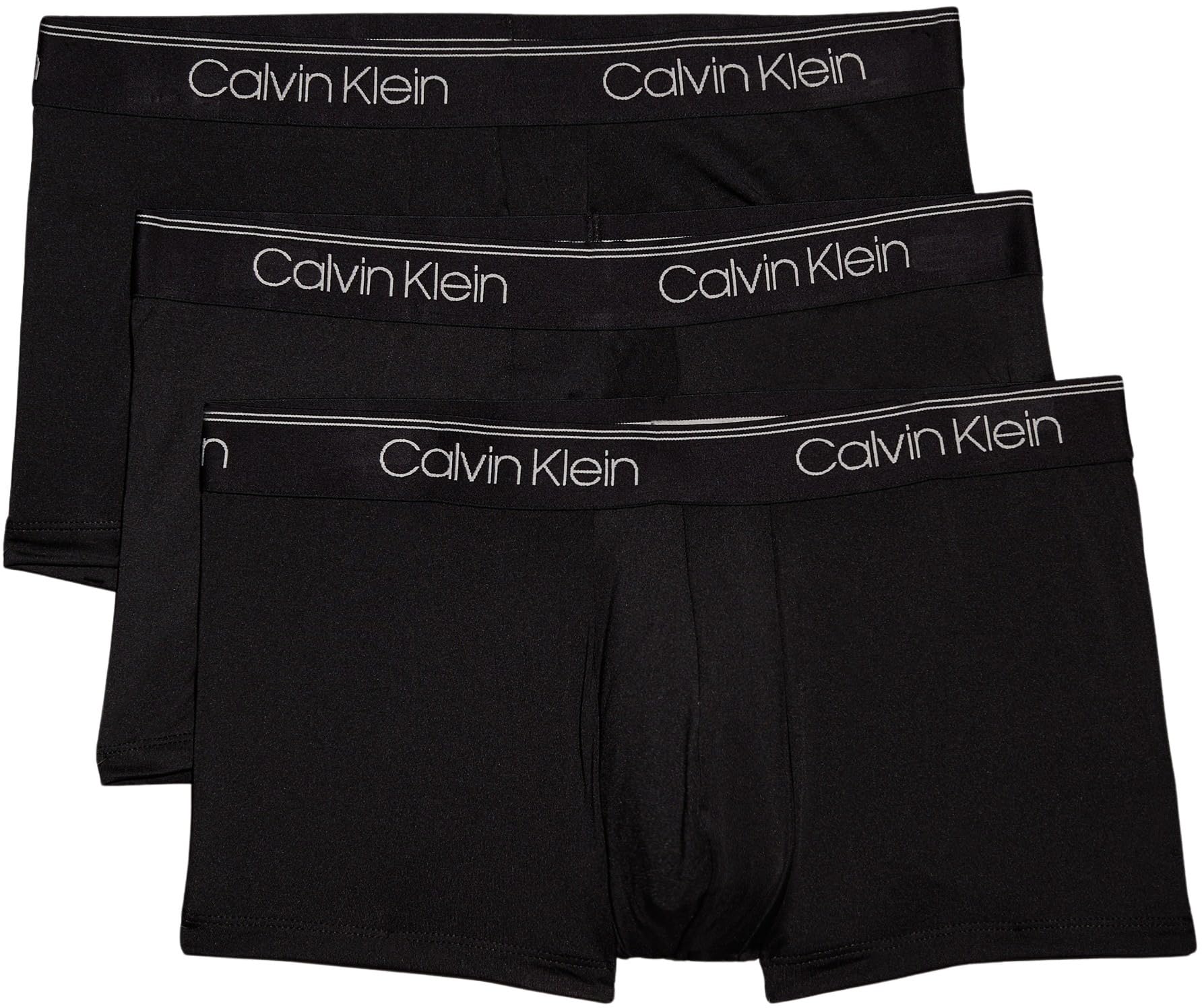 Calvin Klein Pack de 3 Calzoncillos Bóxer para Hombre Low Rise Trunk Algodón Elástico, Negro (Black), M