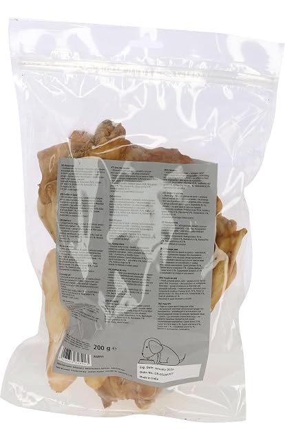 Foto 3 de 5 de Kerbl Pet Orejas de Ternera Pet, Snacks y premios para Perros, Paquete de 10, 200 g, masticables Naturales