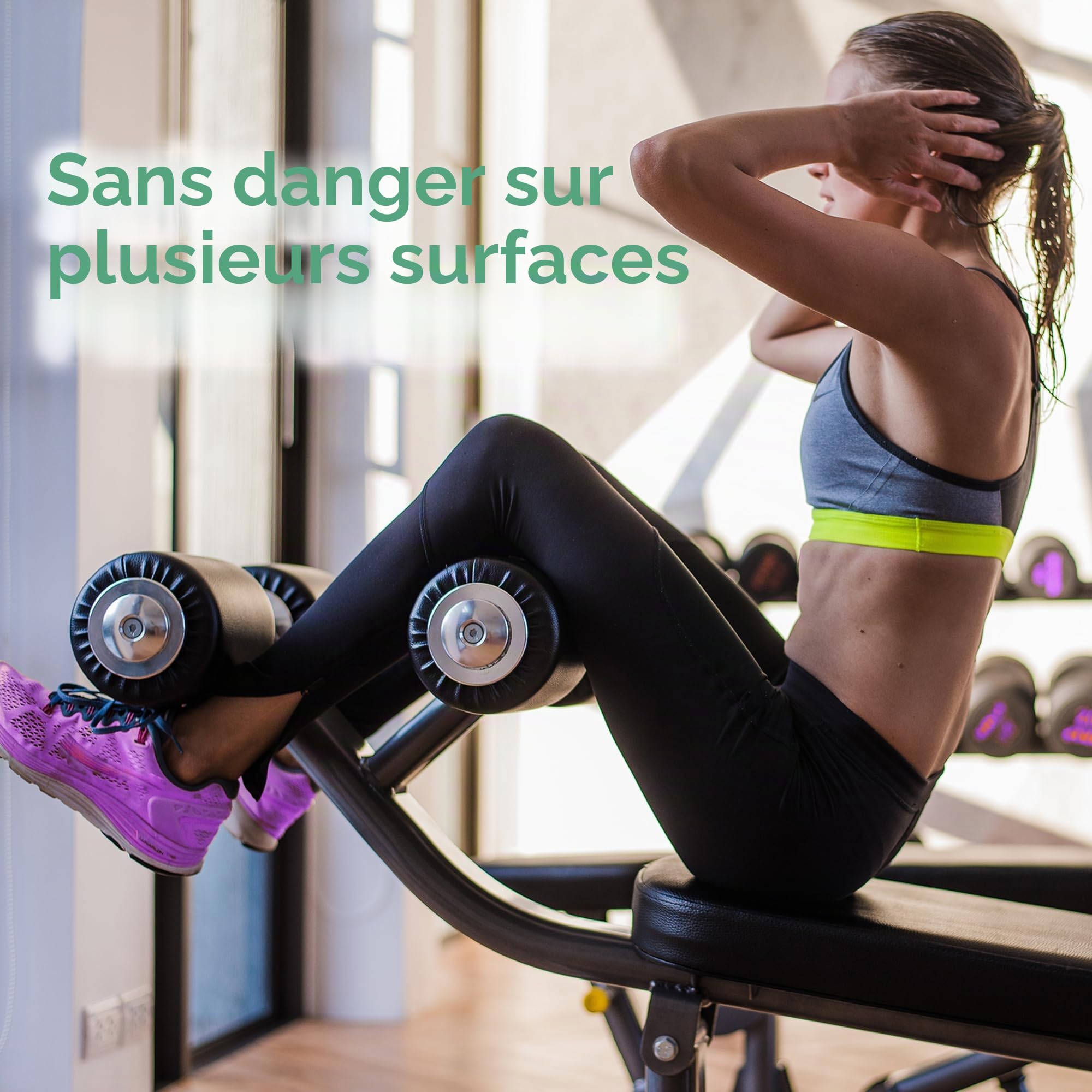 Wipex Lot de 400 lingettes de sport naturelles pour équipement de fitness avec citronnelle et eucalyptus, seau de 400 pièces