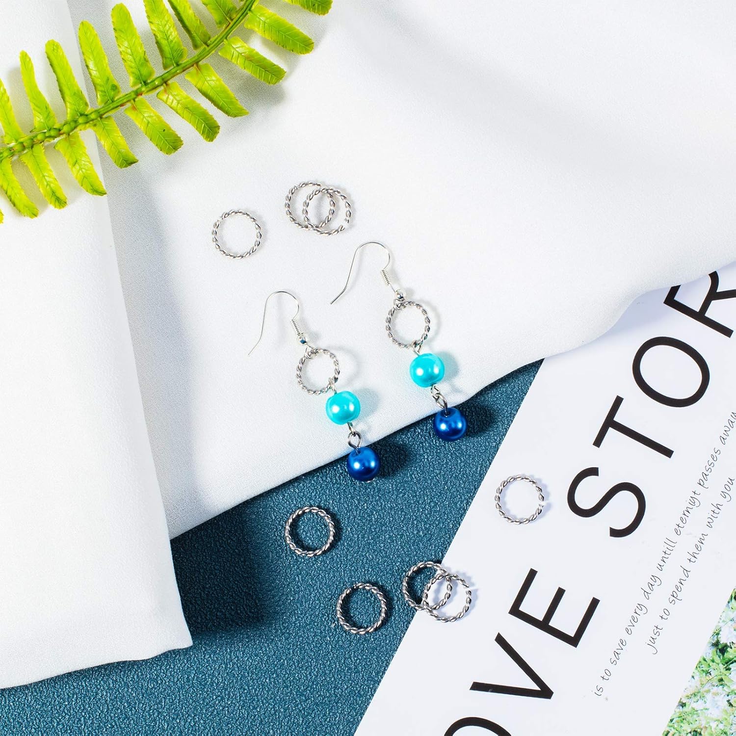 UNICRAFTABLE 100pcs 304 Stainless Steel Close but Unsoldered Jump Rings Open Jump Rings Twisted Connector Rings for Necklace DIY Jewelry Making 12x1.5mm - Image 2