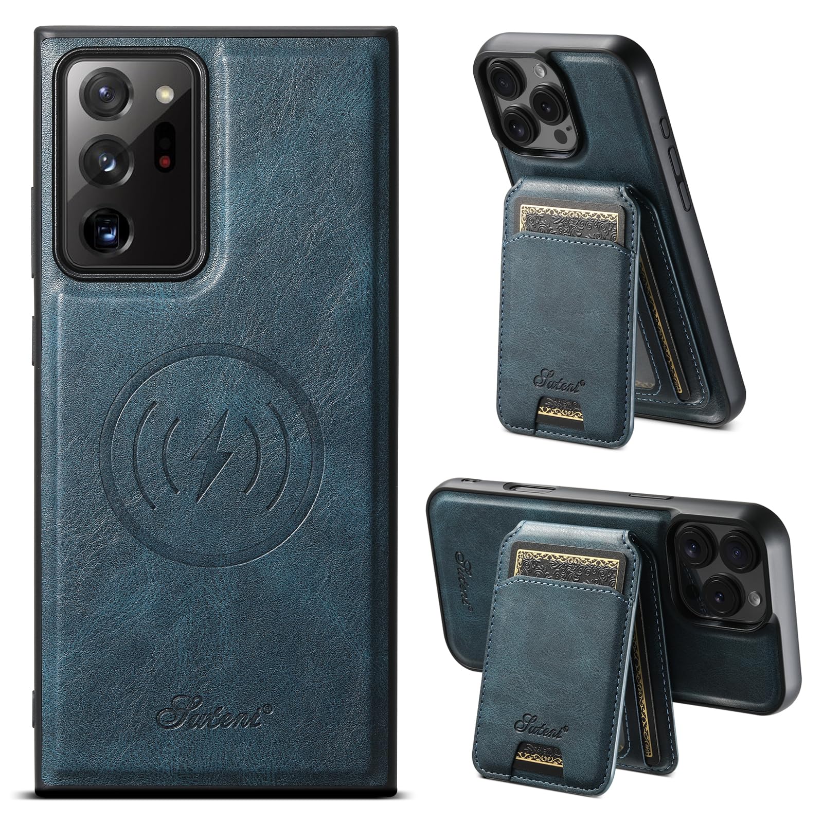 PASNEW Case for Samsung Note20,Wireless Charging Card Flip Holder Wallet Leather Shockproof Protection Shell for Galaxy Note 20 5G with RFID Shield [