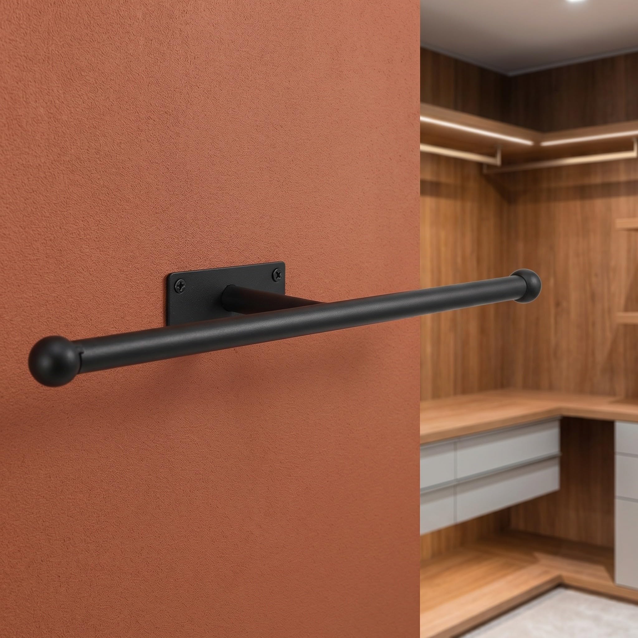 CALLARON 4 Stück Wandmontierter Schmuck Organizer aus Eisen in Schwarz mit Multifunktionaler Aufbewahrung und Einfacher Installation für Ringe und Ohrringe im Nordic Style für Badezimmer