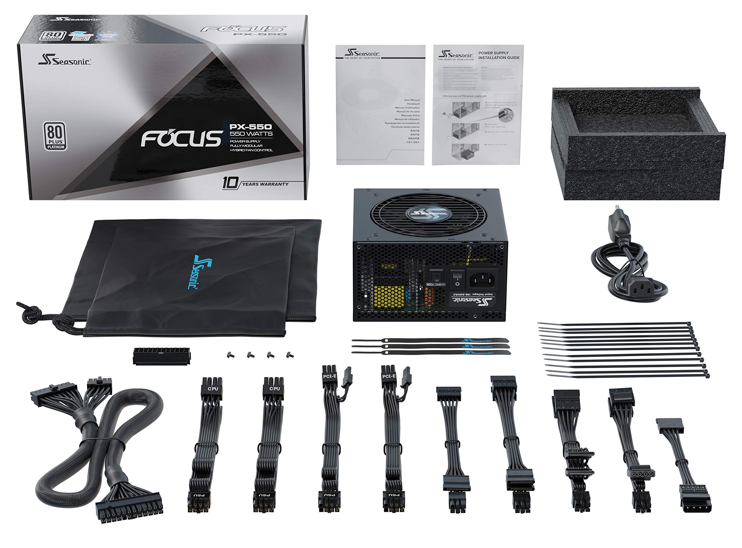 Amazon | Seasonic Focus PX-550、550W 80+ プラチナフルモジュラー