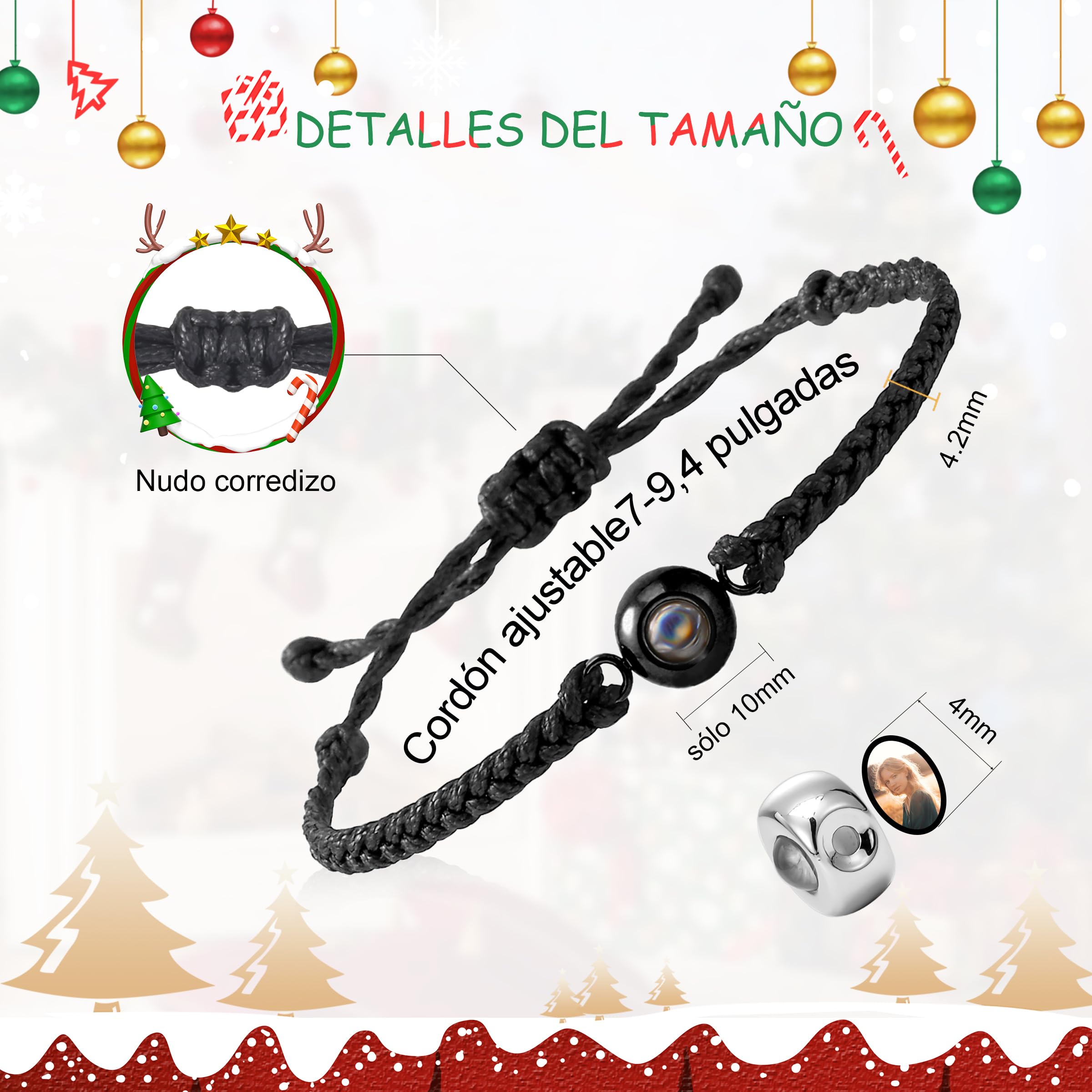 EMIRISTIC Pulsera de fotos personalizada con imagen interior – Pulsera hecha a mano con imagen personalizada para San Valentín — view 3