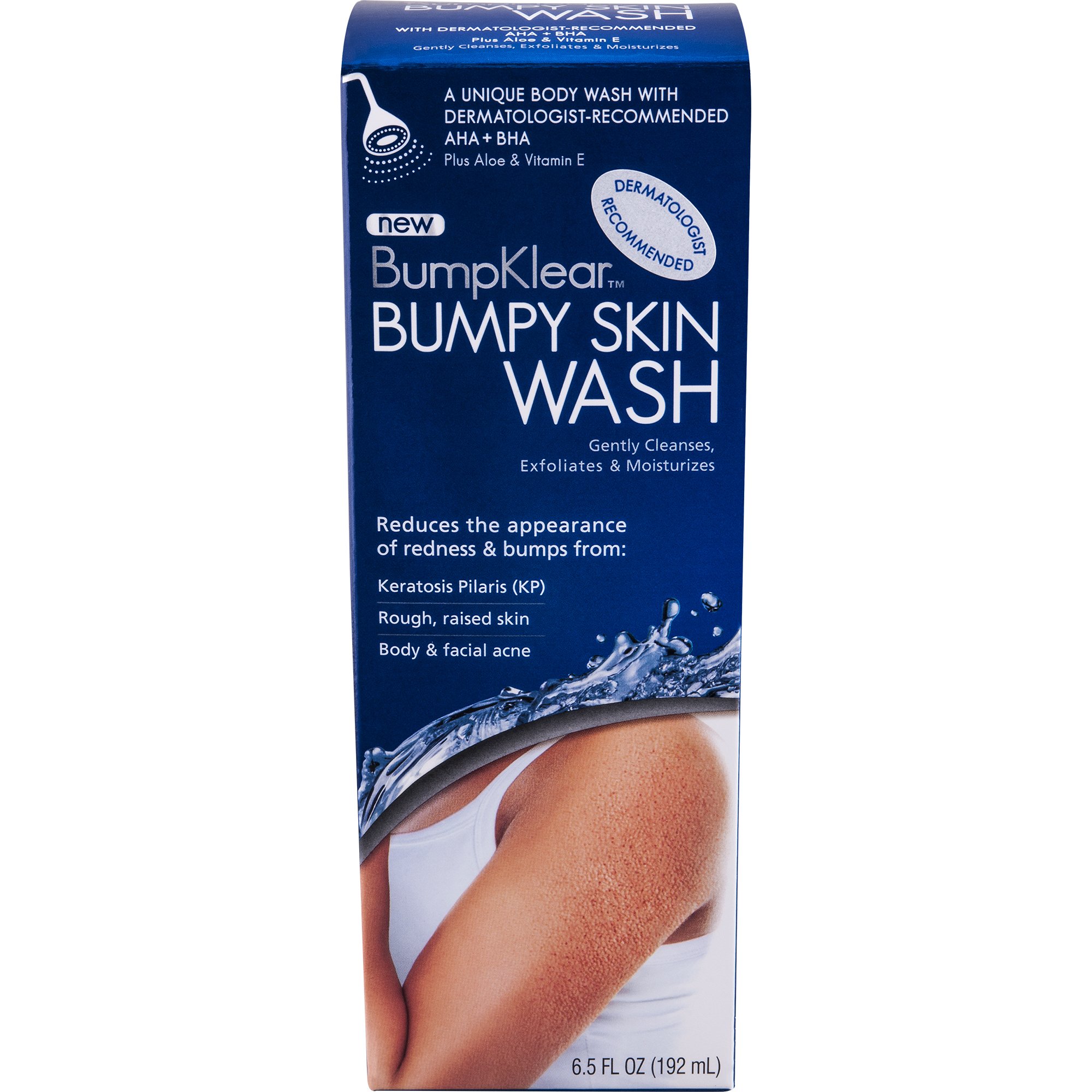 Bumpy Skin Wash - Body Wash for Rough, Bumpy Skin - with AHA + BHA, Plus Vitamin E & Aloe - 6.5 oz