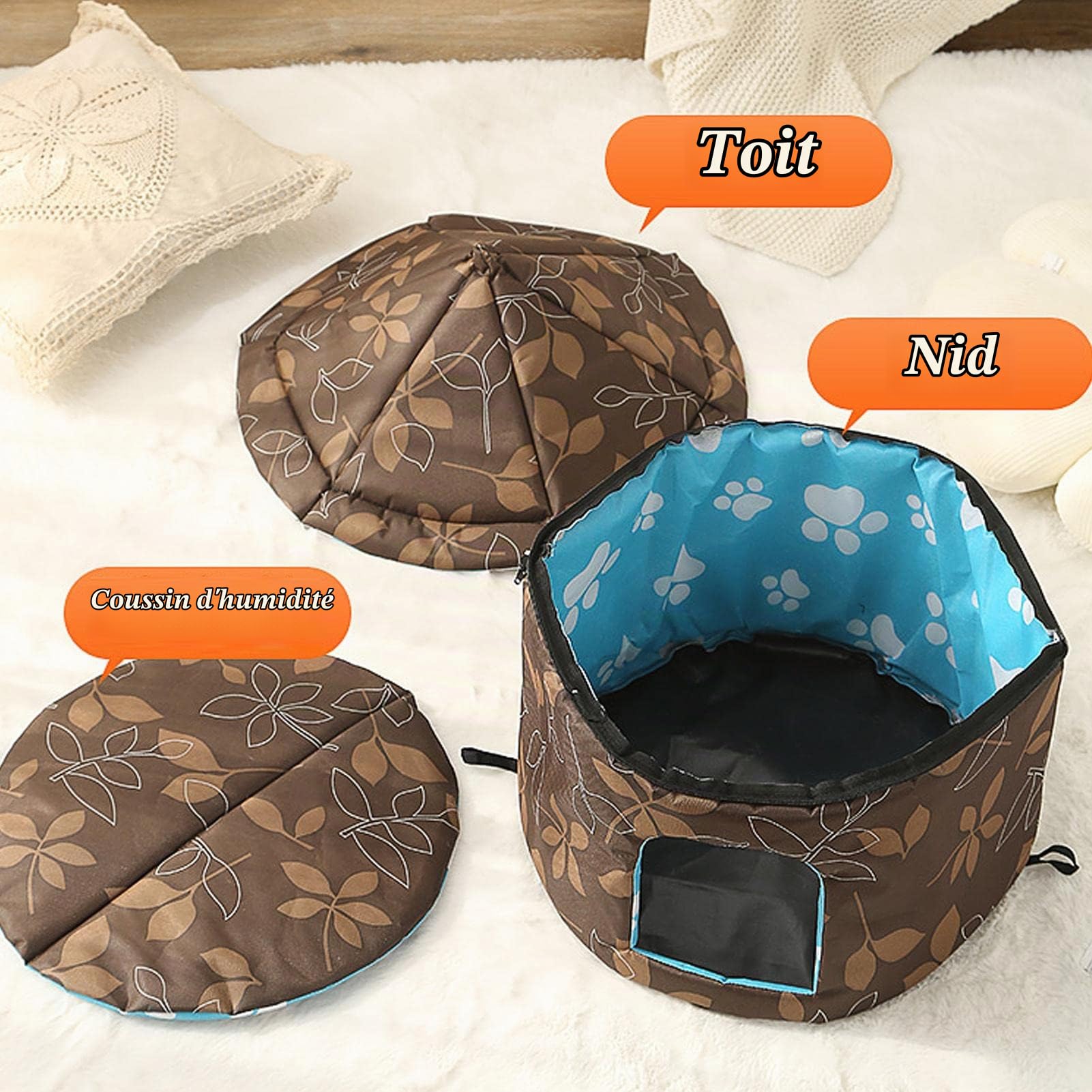Niche pour Chat Exterieur Isolée Hiver - Chenil Chien | Chauffante Isolée Grotte Abri Petit Etanche Chats et Chiens Errants