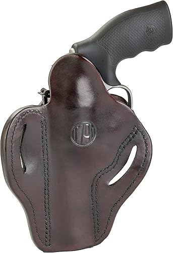 Miniatura 2 de 1791 GUNLEATHER K-Frame - Funda de cuero para revólver OWB - Funda de cuero para pistola de mano derecha para cinturones, compatible con Ruger