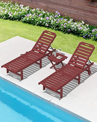 Miniatura 11 de SERWALL Mesa auxiliar plegable Adirondack, mesa pequeña de polietileno de alta densidad para exteriores, no requiere montaje, mesa auxiliar para