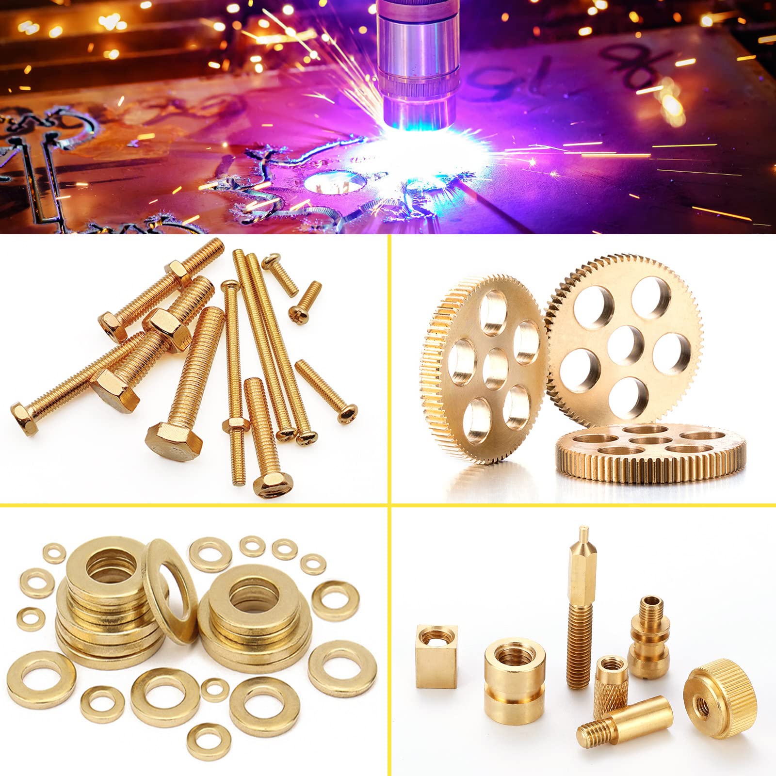 3x Messingblech 1000x15x0,3mm – H62 Messingfolie, Golden, Für DIY, Gravieren & Handwerk