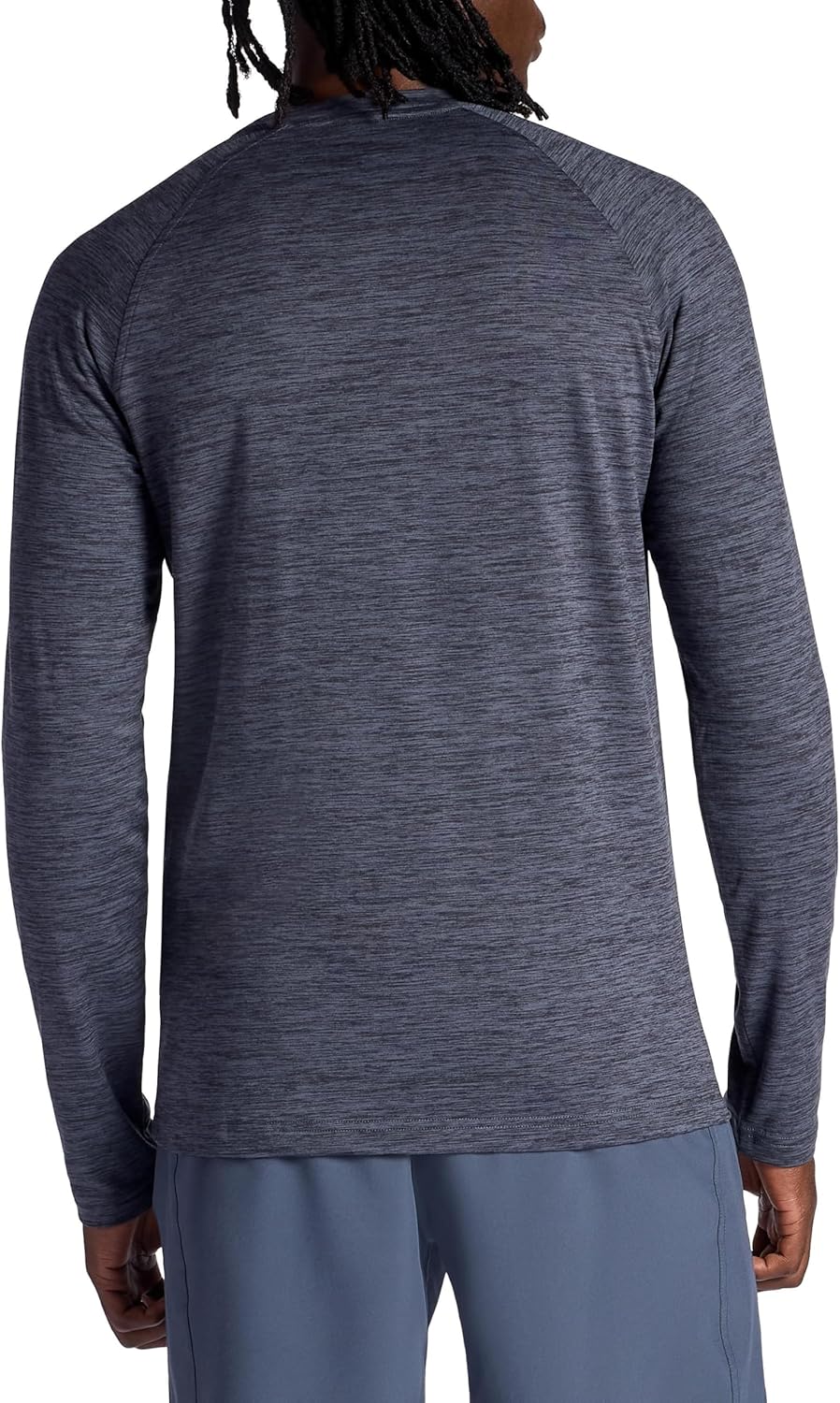 Gaiam Mens Power Long Sleeve Crewneck Top, Standard Fit, Stretch Heavyweight Fleece Material - Image 2