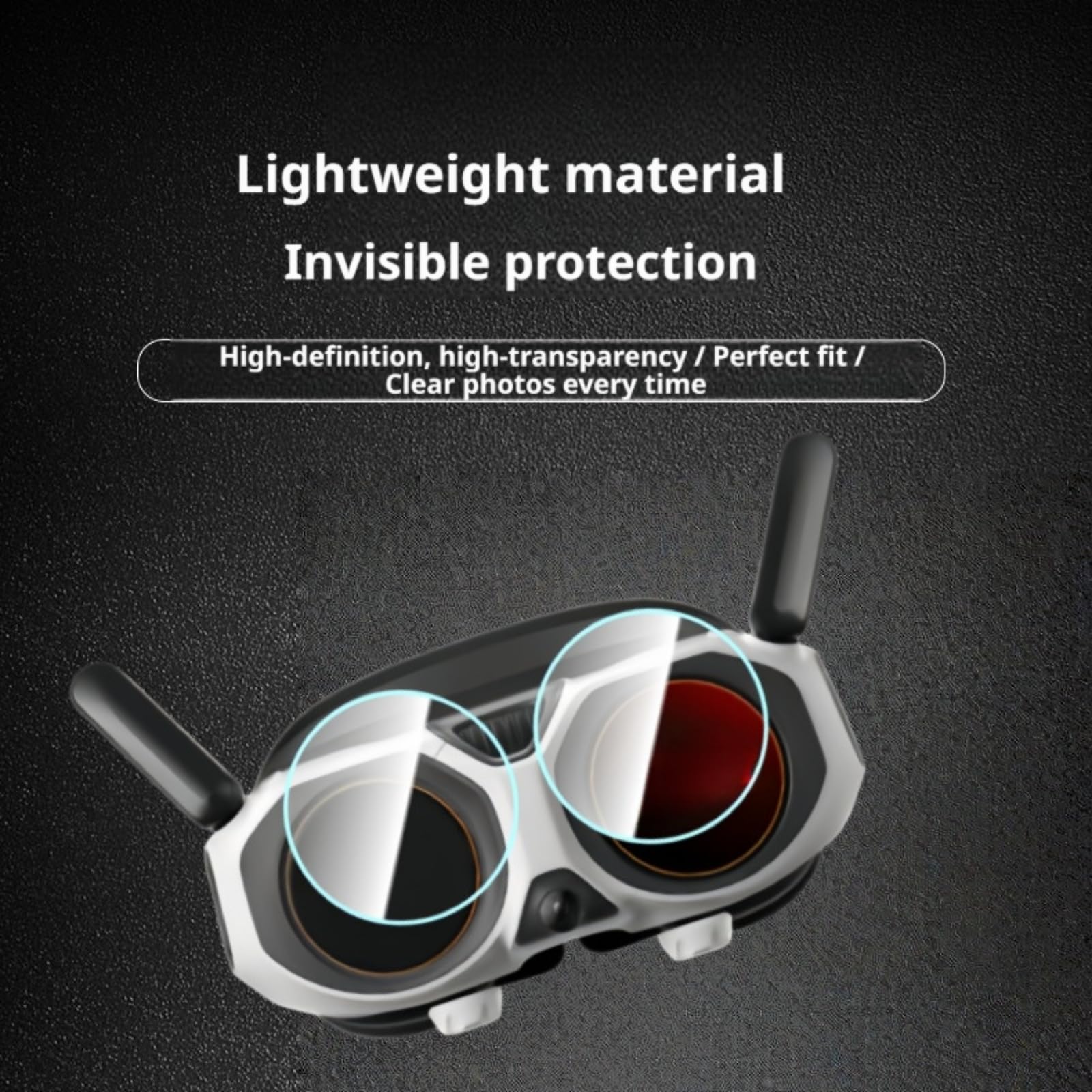Protezione per lenti compatibile con occhiali antigravity A1 FPV, pellicola in vetro temperato 9H, protezione antigraffio ad alta definizione (HYY2605144-2 set)