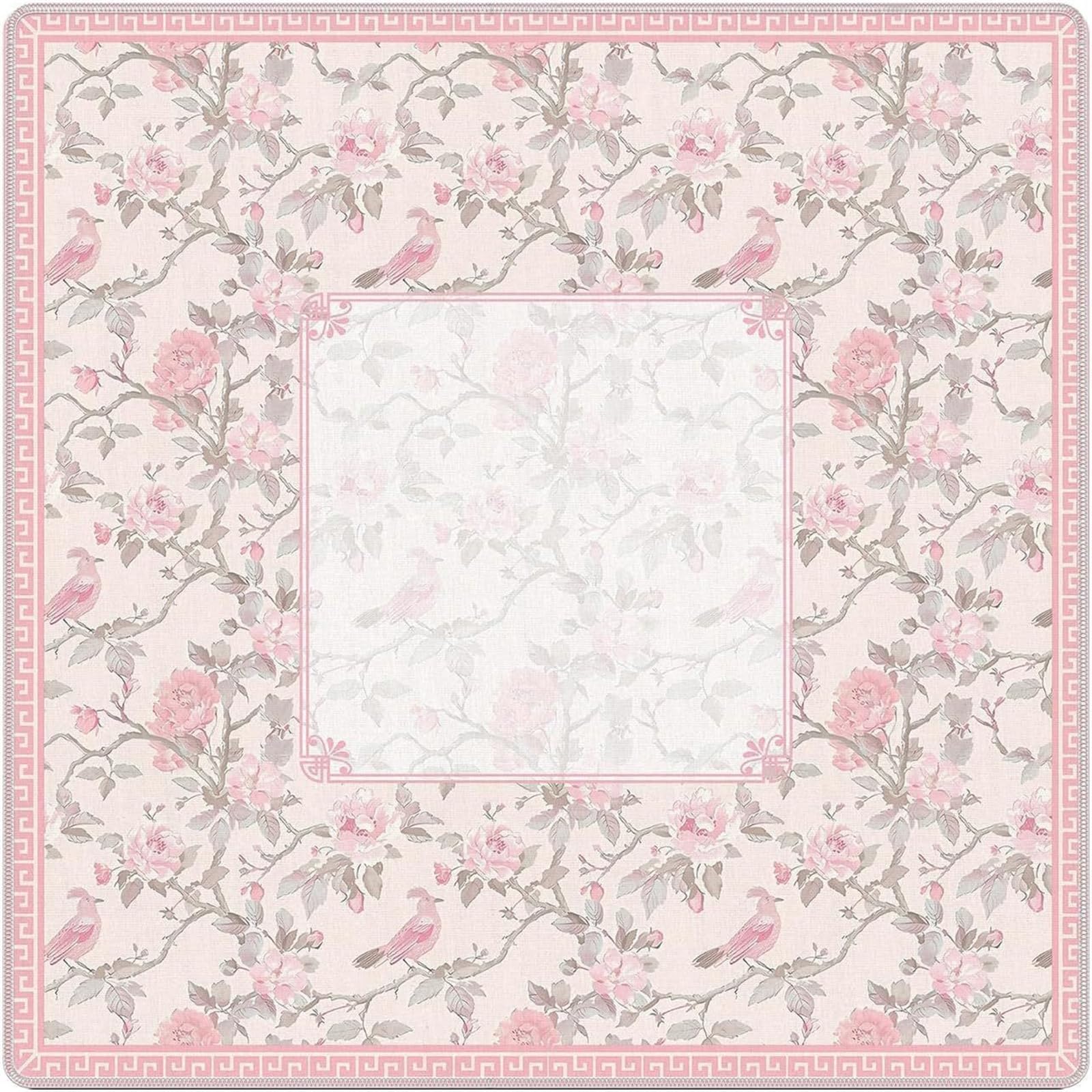 Lukery Silent Wear-Resistant Square Mahjong Mat for Table (Pink 1,120x120cm)