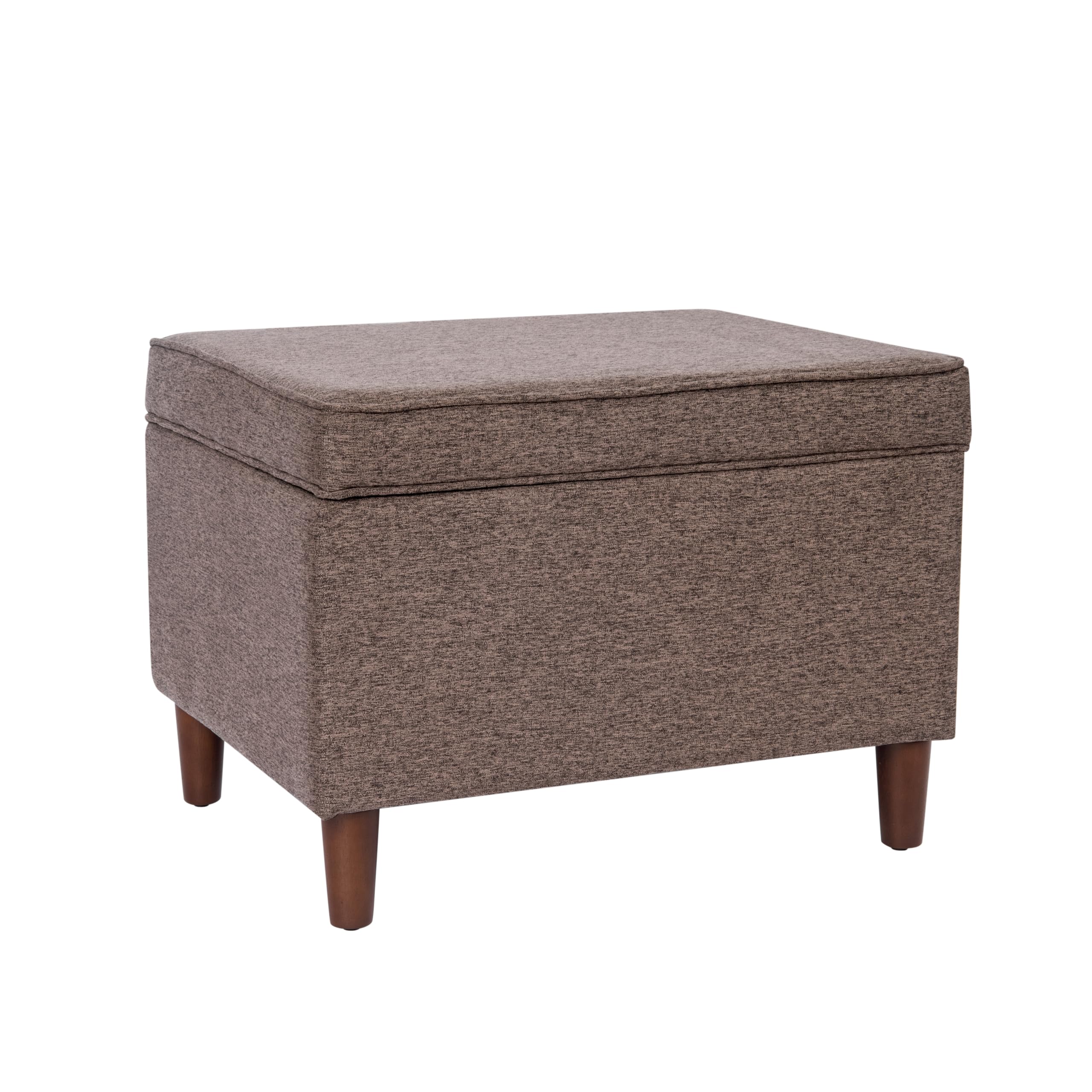 Spatial Order Home Decor | Dinah Collection Modern Storage Ottoman | Ottoman with Storage for Living Room & Bedroom (Brown)