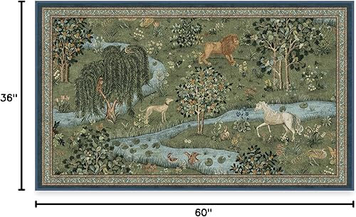 Vista 26 de RUGGABLE x Morris & Co Tapete prémium de pasillo lavable, para pasillo, cocina, entrada, sala de estar, dormitorio u oficina, con base Madreselva