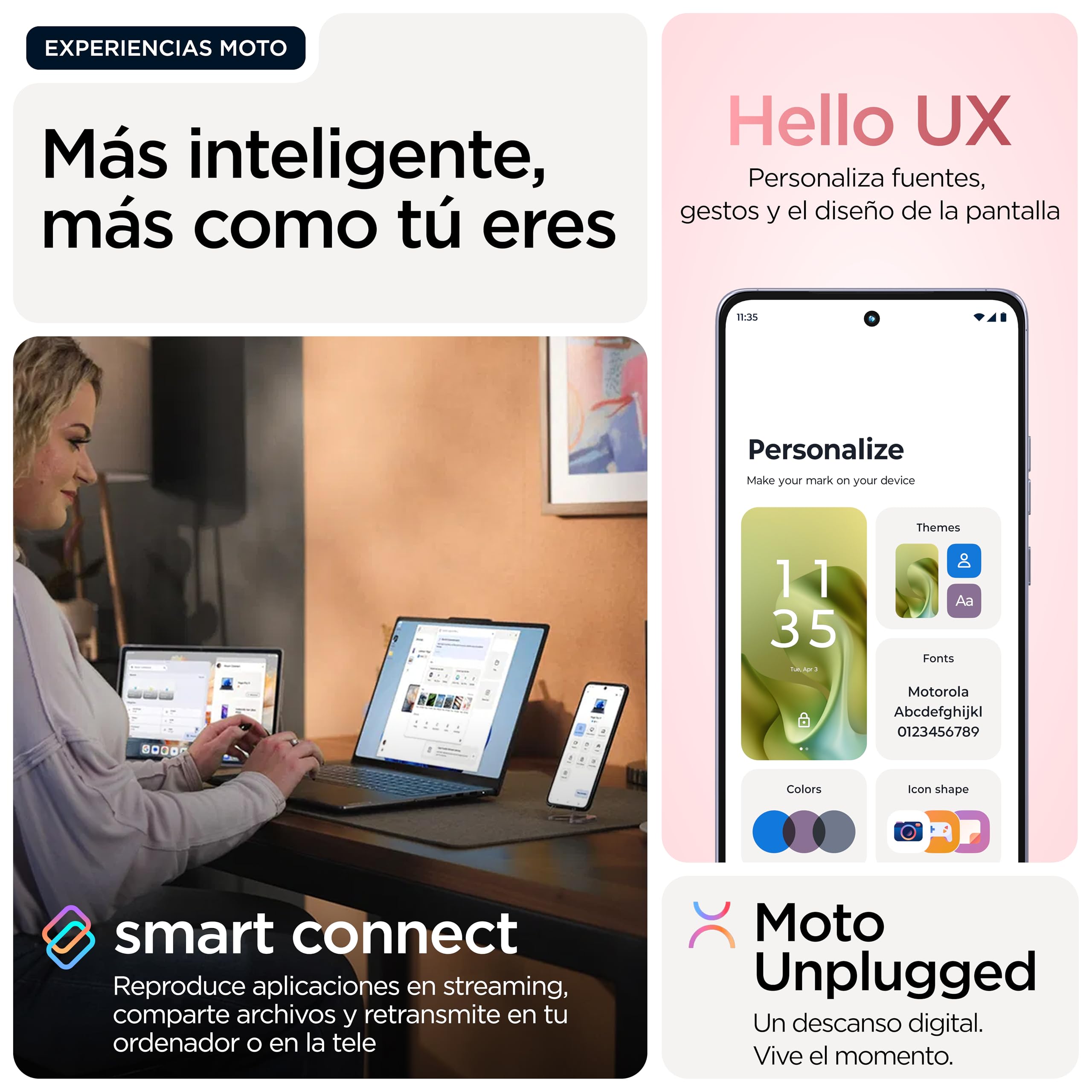Moto g86 5G 24GB (8GB+16GB RAM Boost)/256GB Chrysanthemum, Pantalla ultrabrillante Super HD (1220p) de 6,67” + Dolby Atmos®, cámara Sony LYTIA™ 600 de 50 MP, 5100 mAh y Carga TurboPower™ de 30W