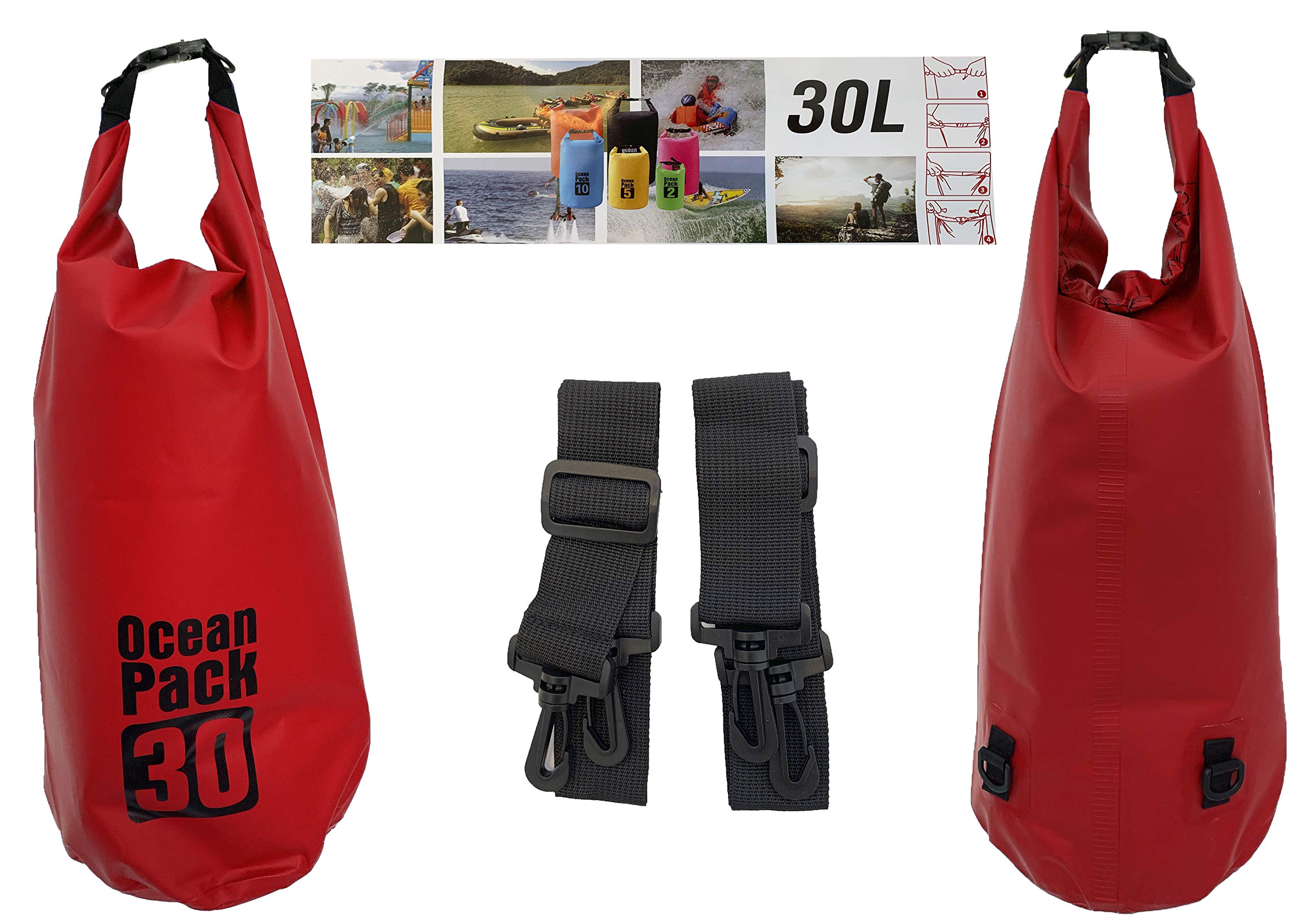Pincho Dry Bag, Wodoodporna torba/plecak na zajęcia sportowe 30L (Czerwony)