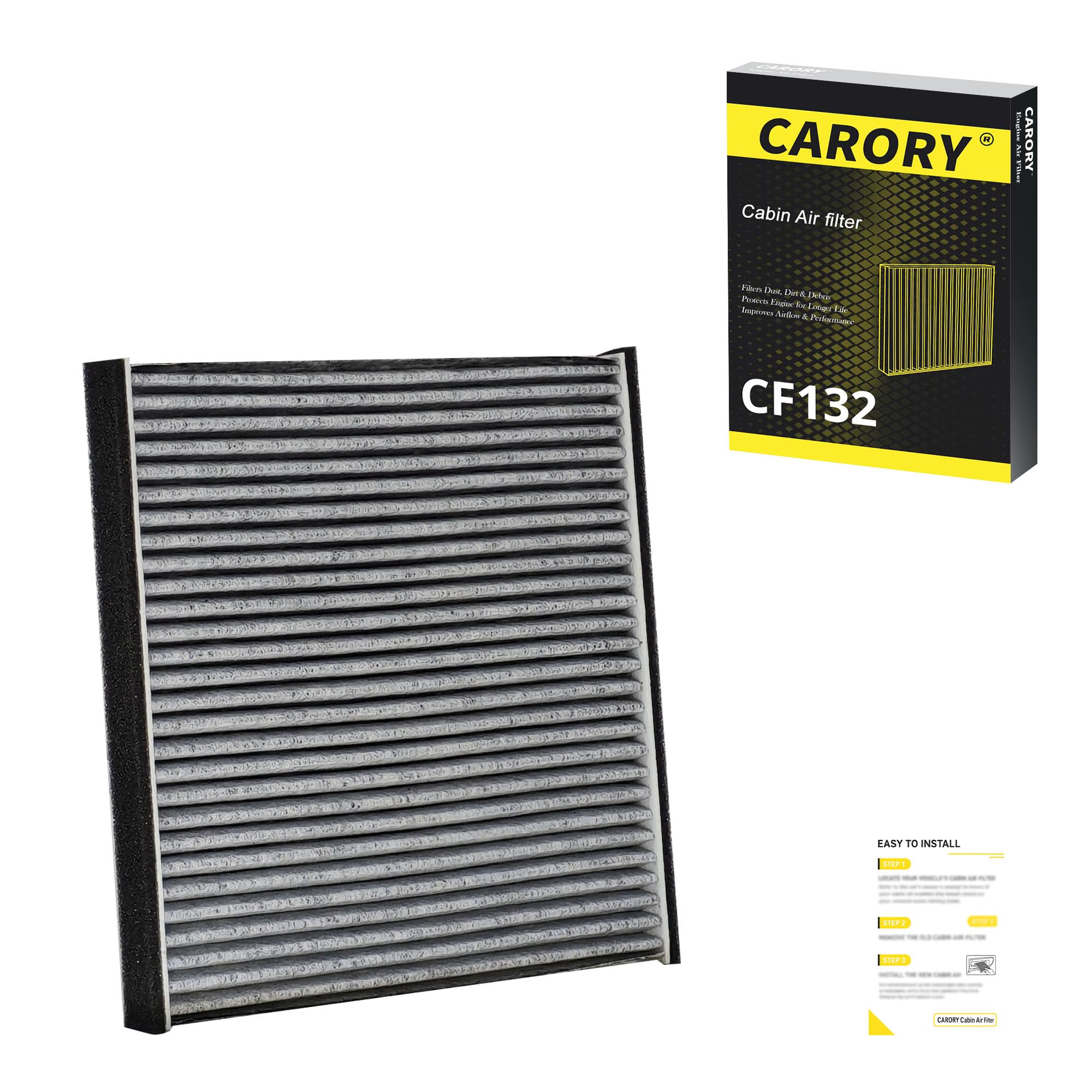 Cabin Air Filter w/Activated Carbon for Toyota Camry (2002-2006), Sienna (2004-2010), Avalon (2000-2004), Lexus RX350 (2007-2009), ES330 (2004-2006), OE# 87139-06030, YZZ05, CF10132, CF132