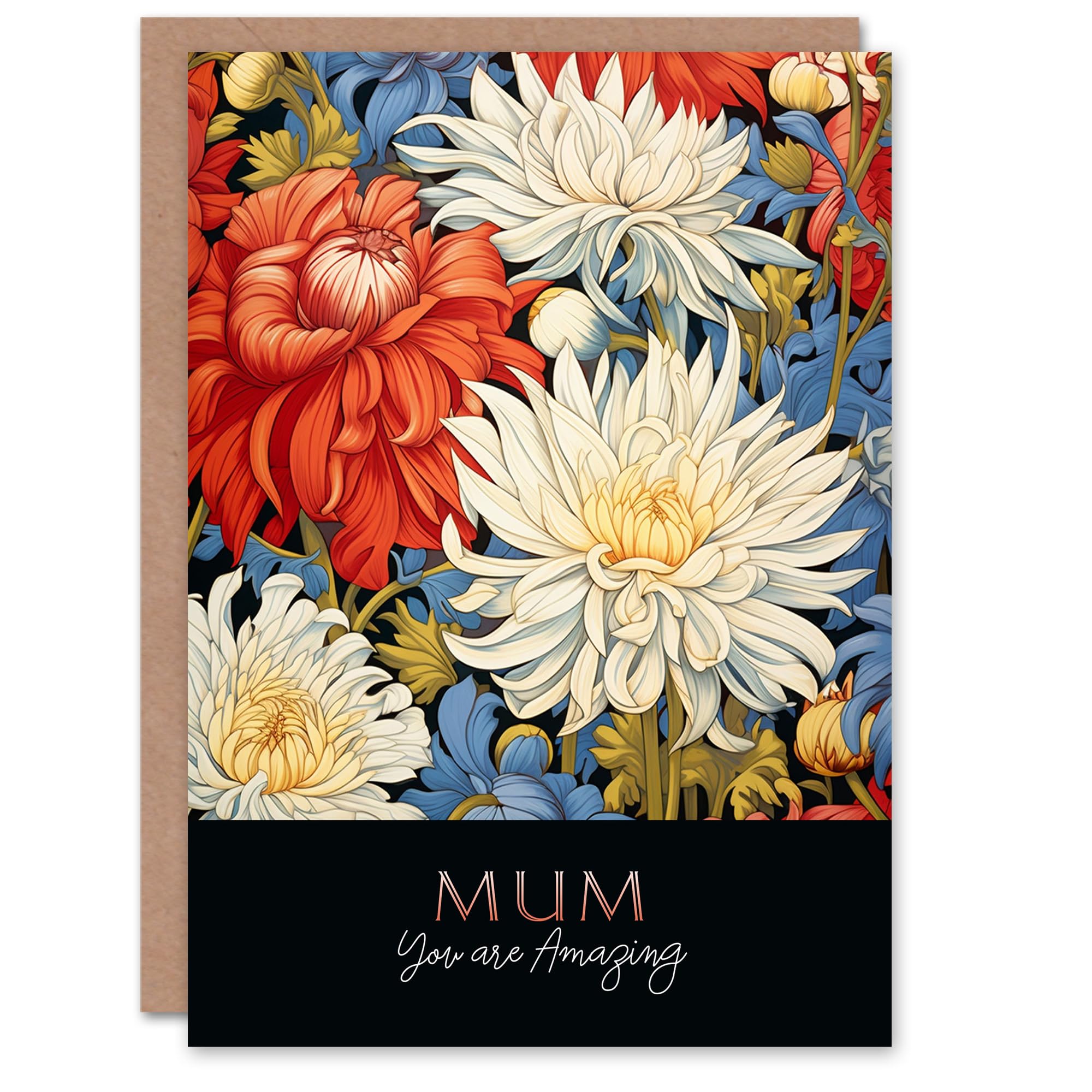 Artery8 Mother's Day Greeting Card You are Amazing Chrysanthemum Flowers For Mum