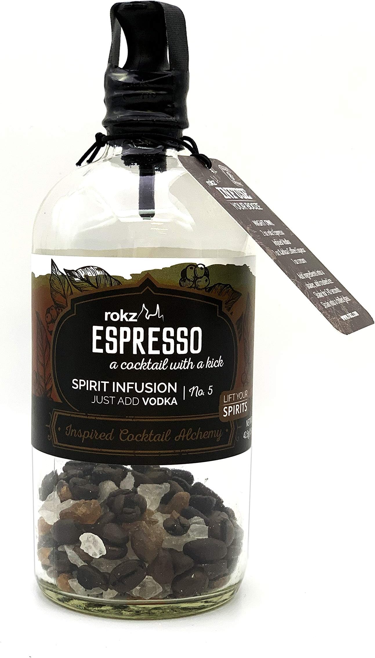 Espresso Spirit Infusion Bottle for Cocktails, 16 Ounce