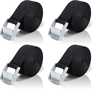 Correia de amarração 5M, 4 peças correias de catraca com correias tensoras de pressão, eslingas com catraca para porta-b...