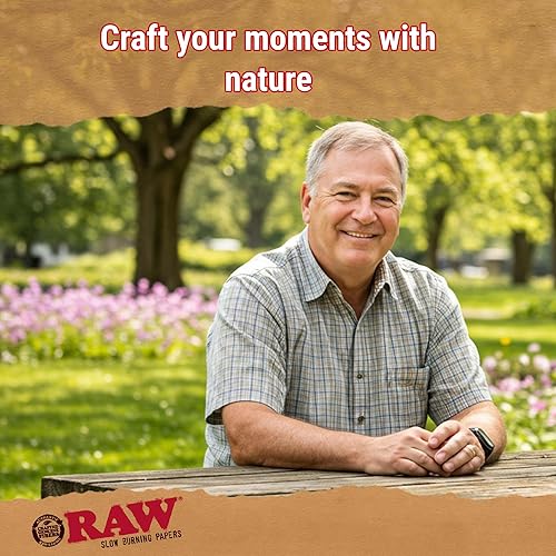 Miniatura 4 de RAW Unrefinar - Papel orgánico para cigarrillos de tamaño 1.25 1 14, caja completa de 24 paquetes, amarillo, 50 unidades (paquete de 24)