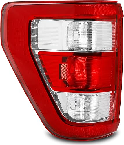 Luz trasera para Ford F150 F-150 XL 2021 2022 2023 21 22 23 lámpara de freno trasera lado izquierdo del conductor (borde cromado)