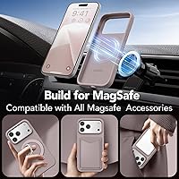 Vista 59 de GONEZ Funda de silicona para iPhone 15 Pro Max, compatible con Magsafe, protector de cámara + protector de pantalla, forro de microfibra suave Negro